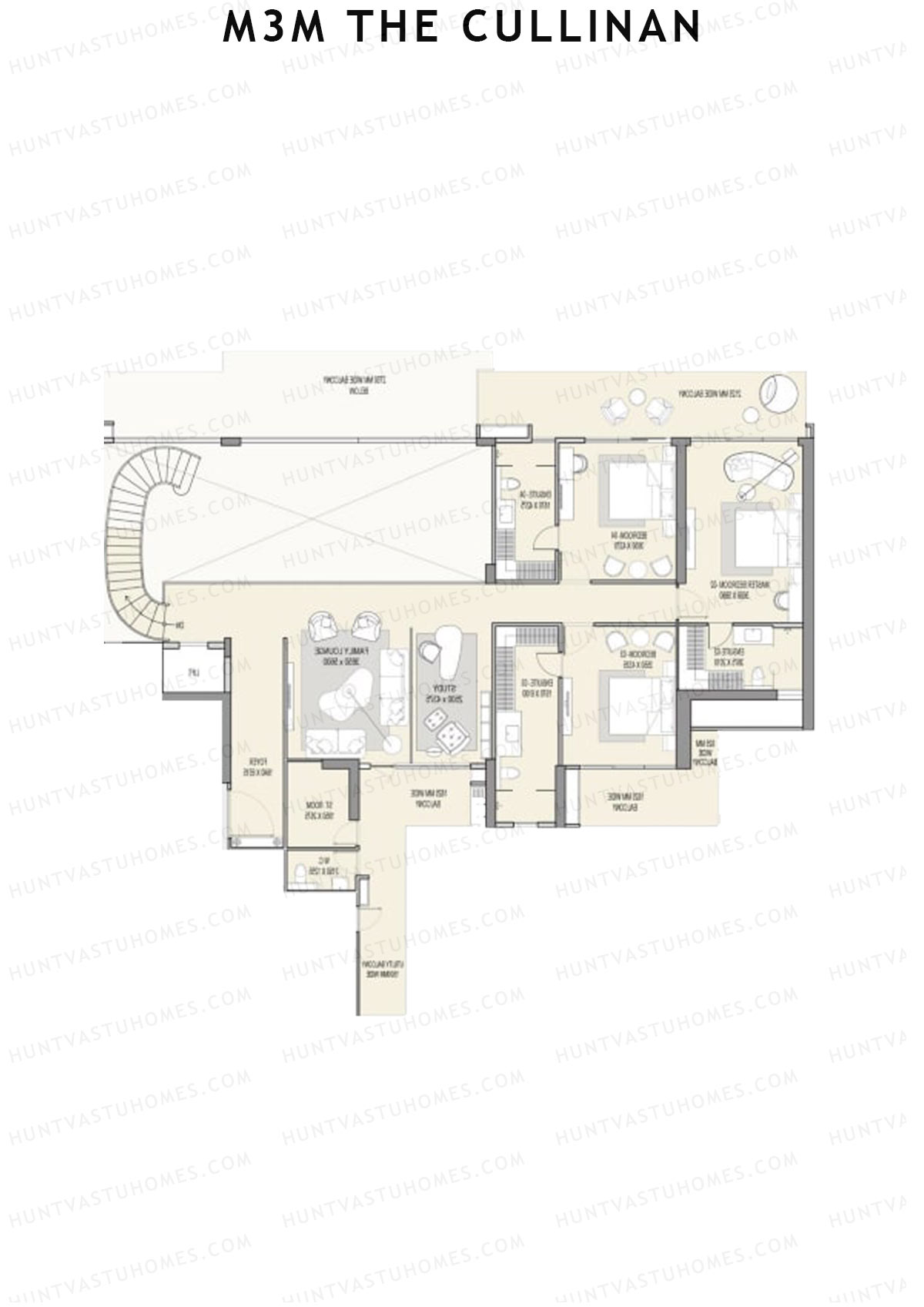 M3M The Cullinan Tower C1 Unit 2 (Penthouse) Floor Plan