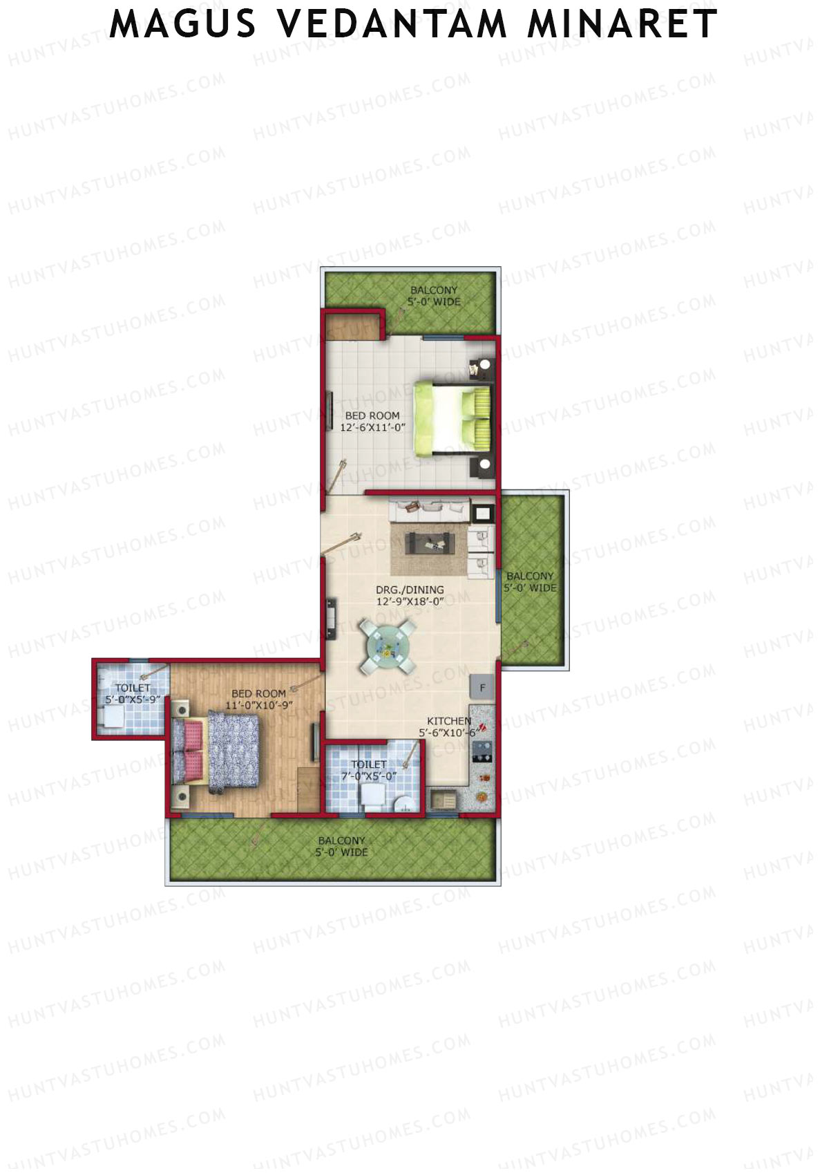 Magus Vedantam Minaret Tower 1 Unit 2  Floor Plan