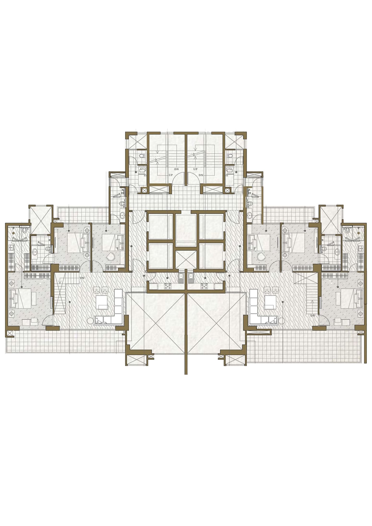 Mahagun Manorialle KENSINGTON PALACE Wing 10  Villament 1A Floor Plan