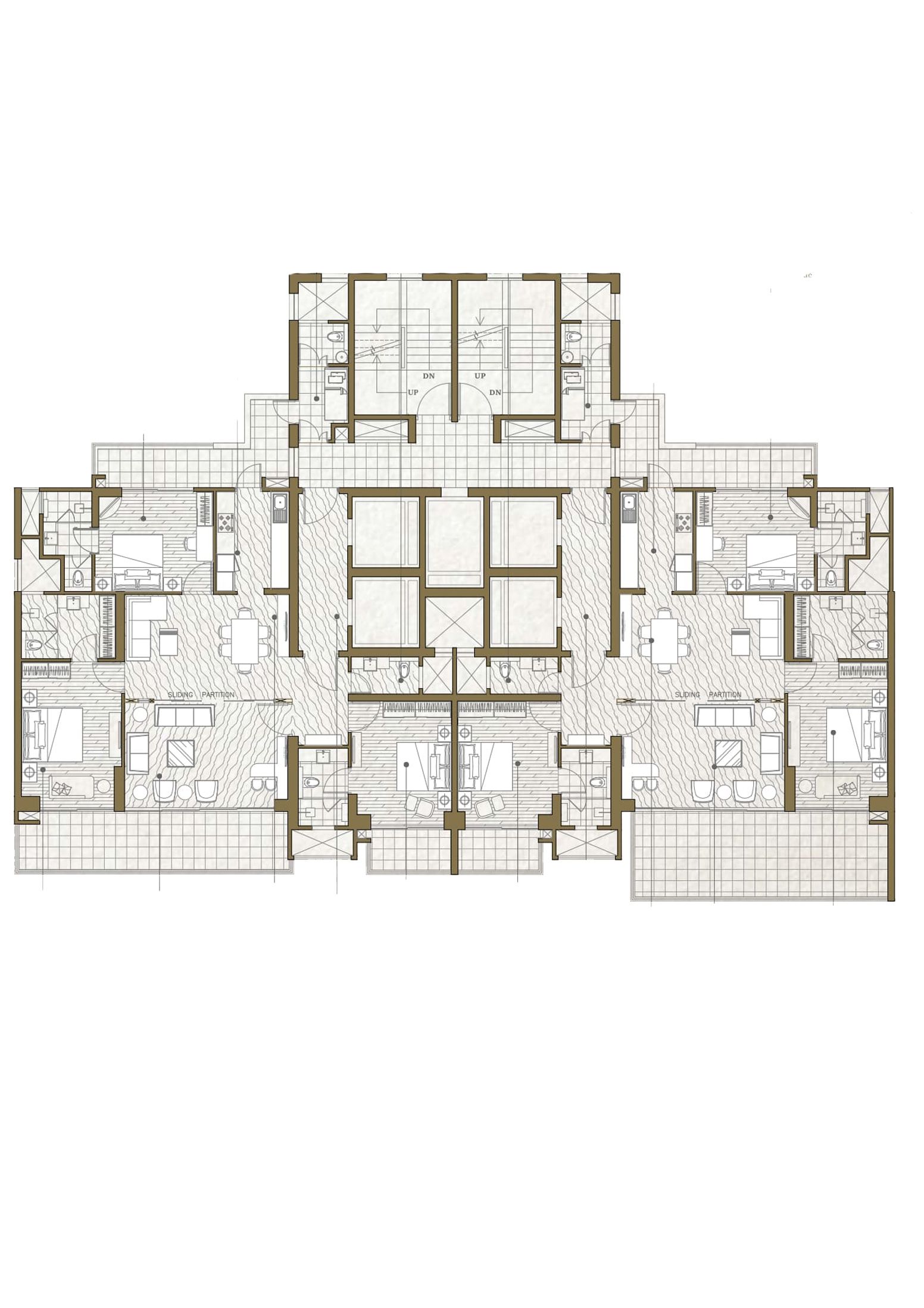 Mahagun Manorialle WESTMINSTER PALACE Condominium 1C (Wing 8) Floor Plan