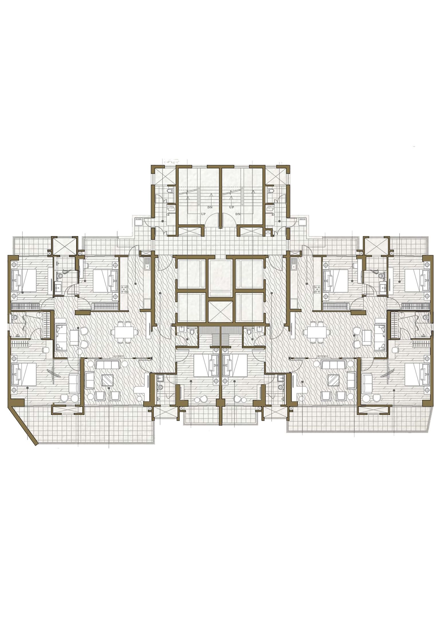 Mahagun Manorialle BRIDEWELL PALACE Condominium 2E (Wing 4) Floor Plan