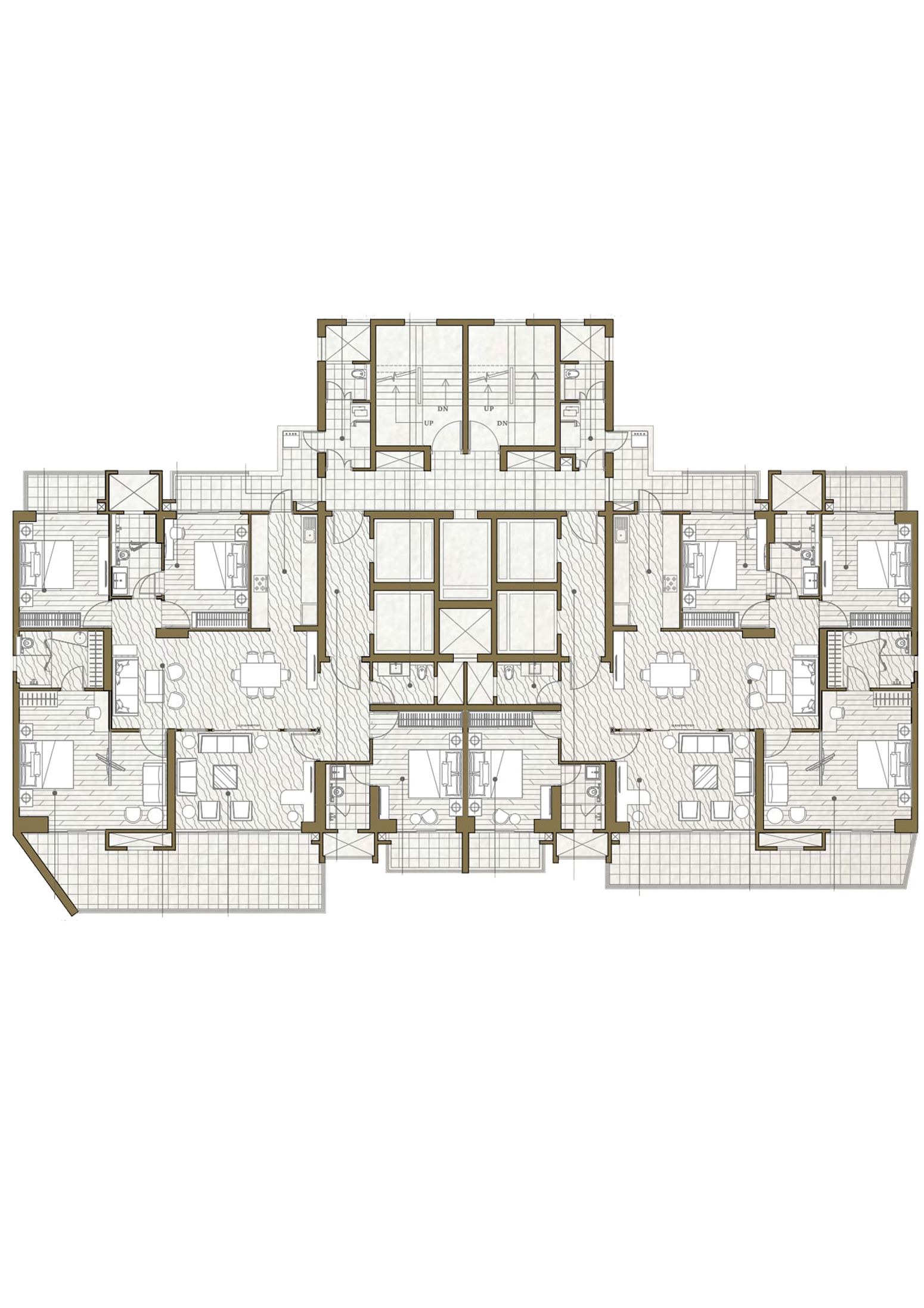 Mahagun Manorialle BRIDEWELL PALACE Condominium 2F (Wing 3) Floor Plan