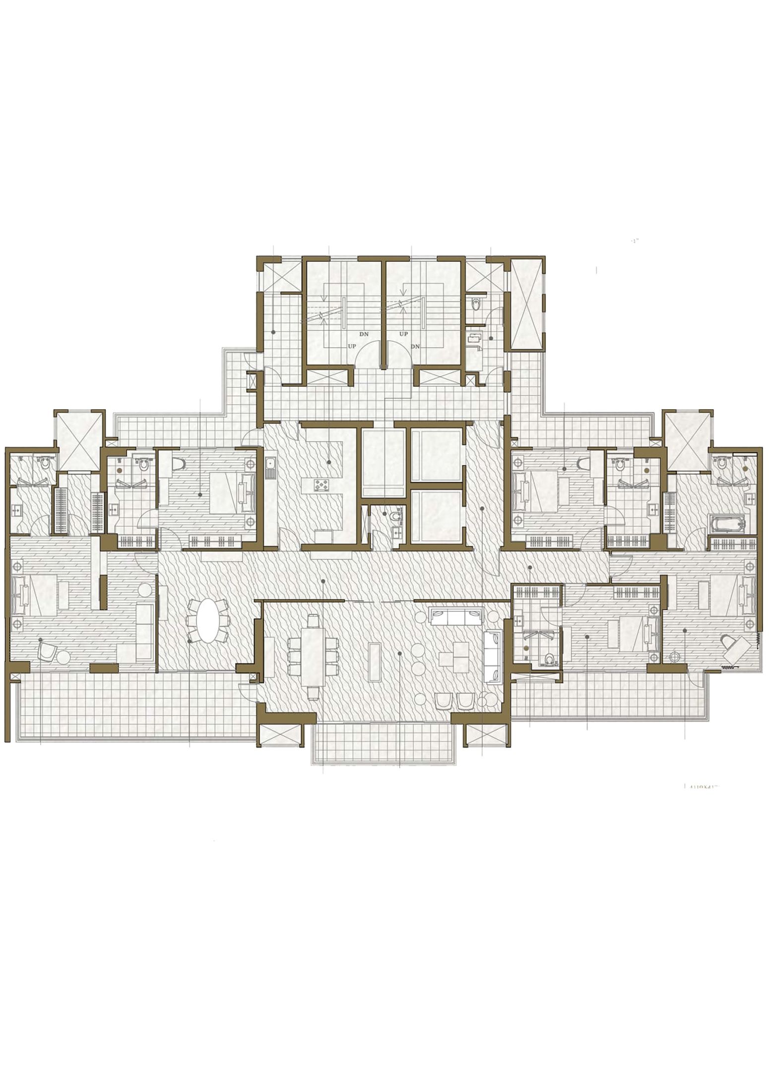 Mahagun Manorialle BUCKINGHAM PALACE Condominium 3 (Wing 11) Floor Plan
