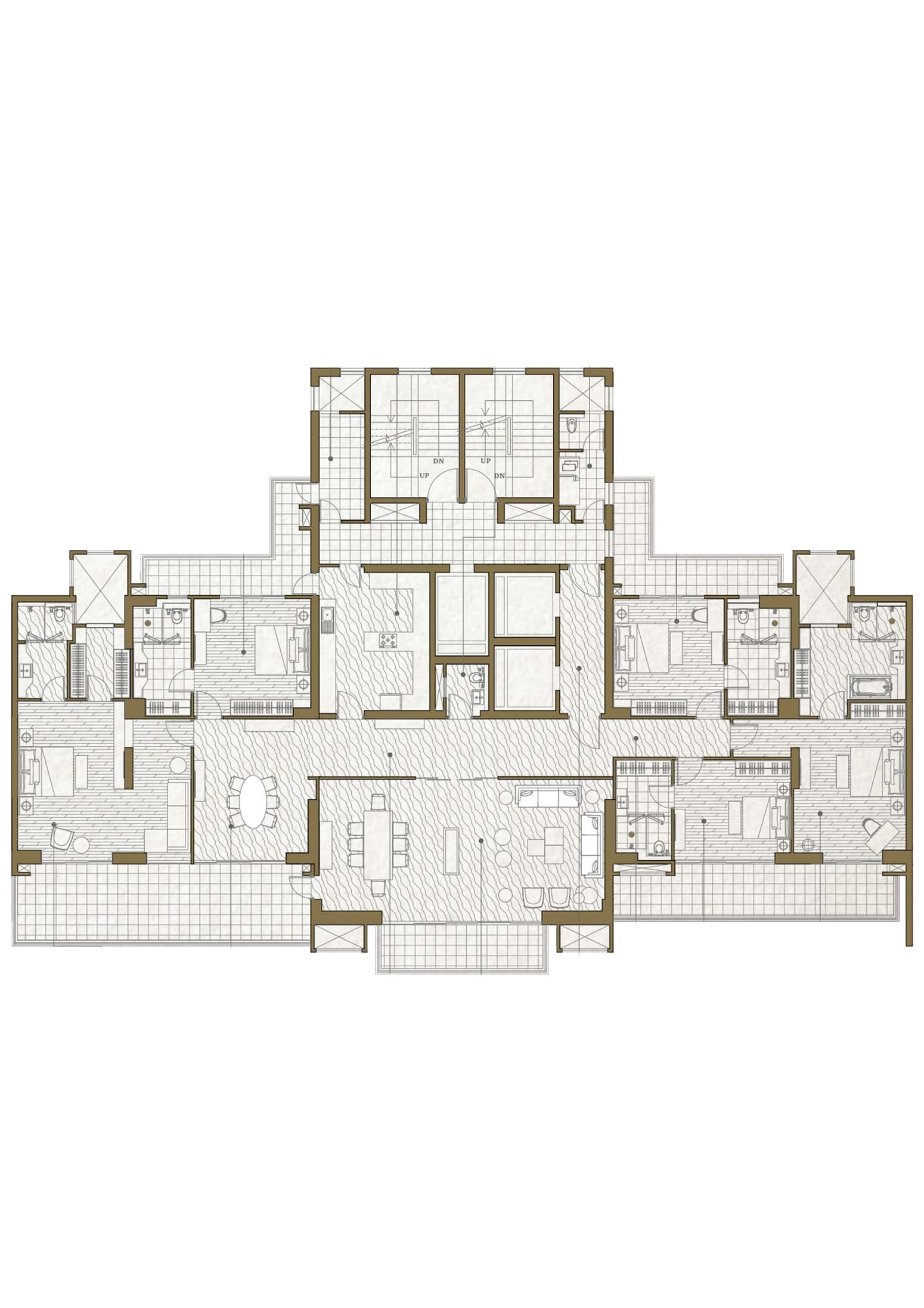 Mahagun Manorialle KENSINGTON PALACE Condominium 3A (Wing 9, 10) Floor Plan