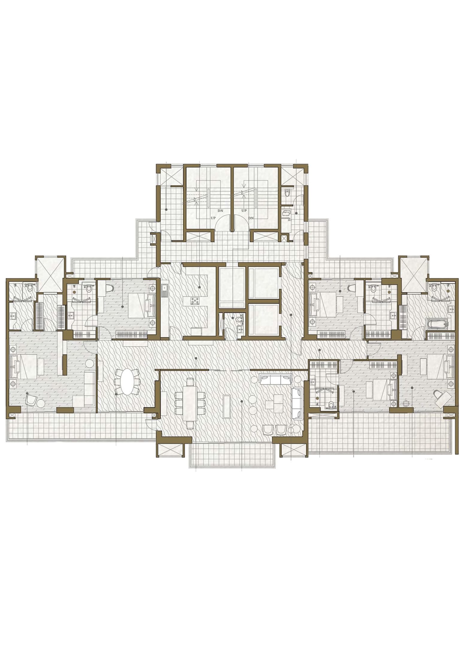 Mahagun Manorialle KENSINGTON PALACE Condominium 3A (Wing 9, 10) Floor Plan