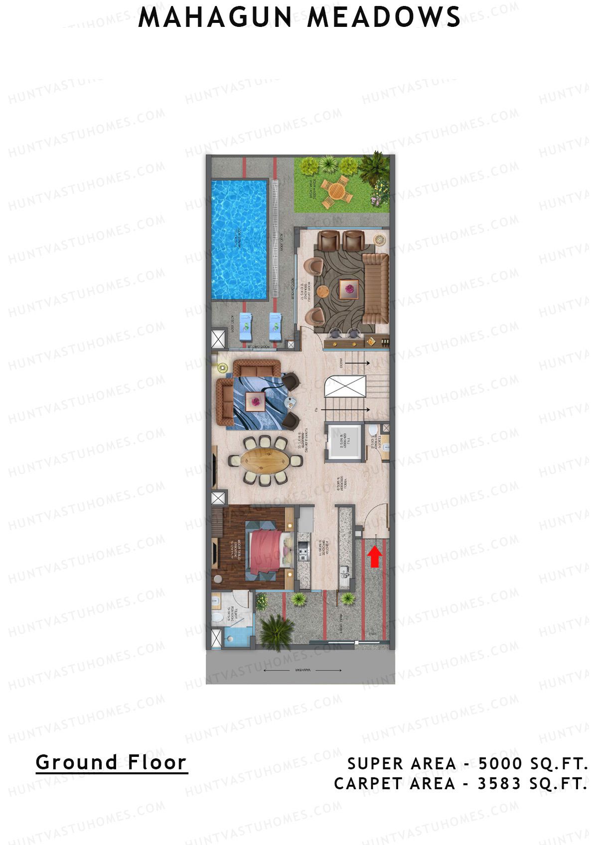 Mahagun Meadow Villa 18 to 29 Villa Floor Plan