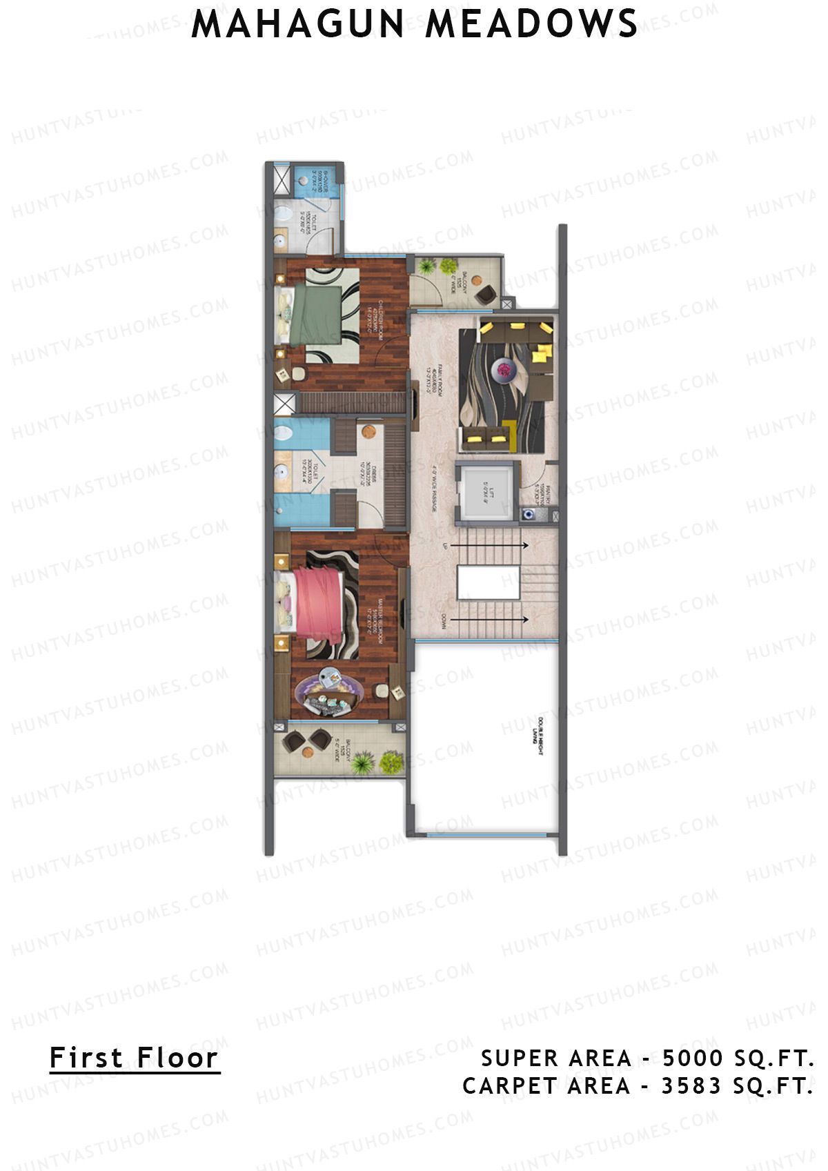 Mahagun Meadow Villa 1 to 10 Villa Floor Plan