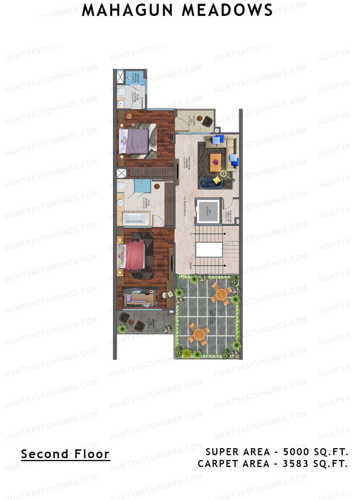Mahagun Meadow Villa 11 to 17 Villa Floor Plan