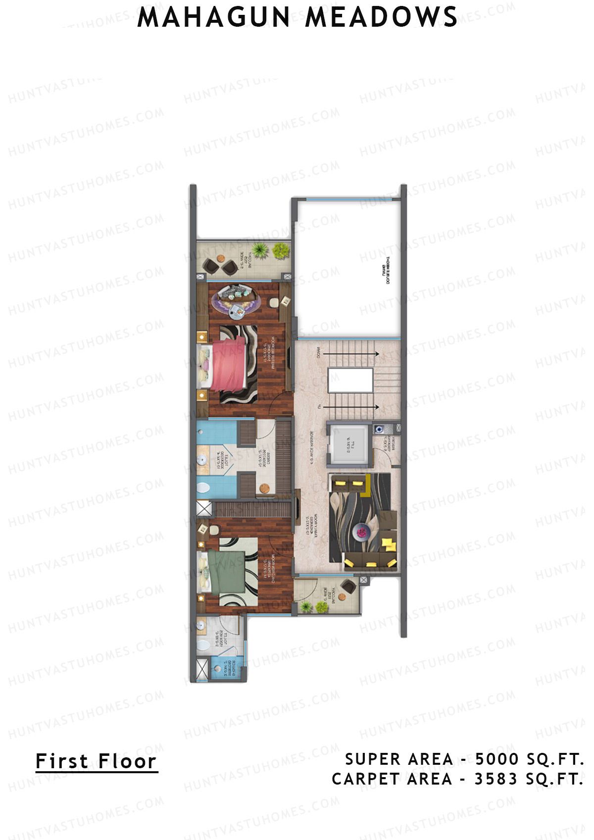 Mahagun Meadow Villa 18 to 29 Villa Floor Plan