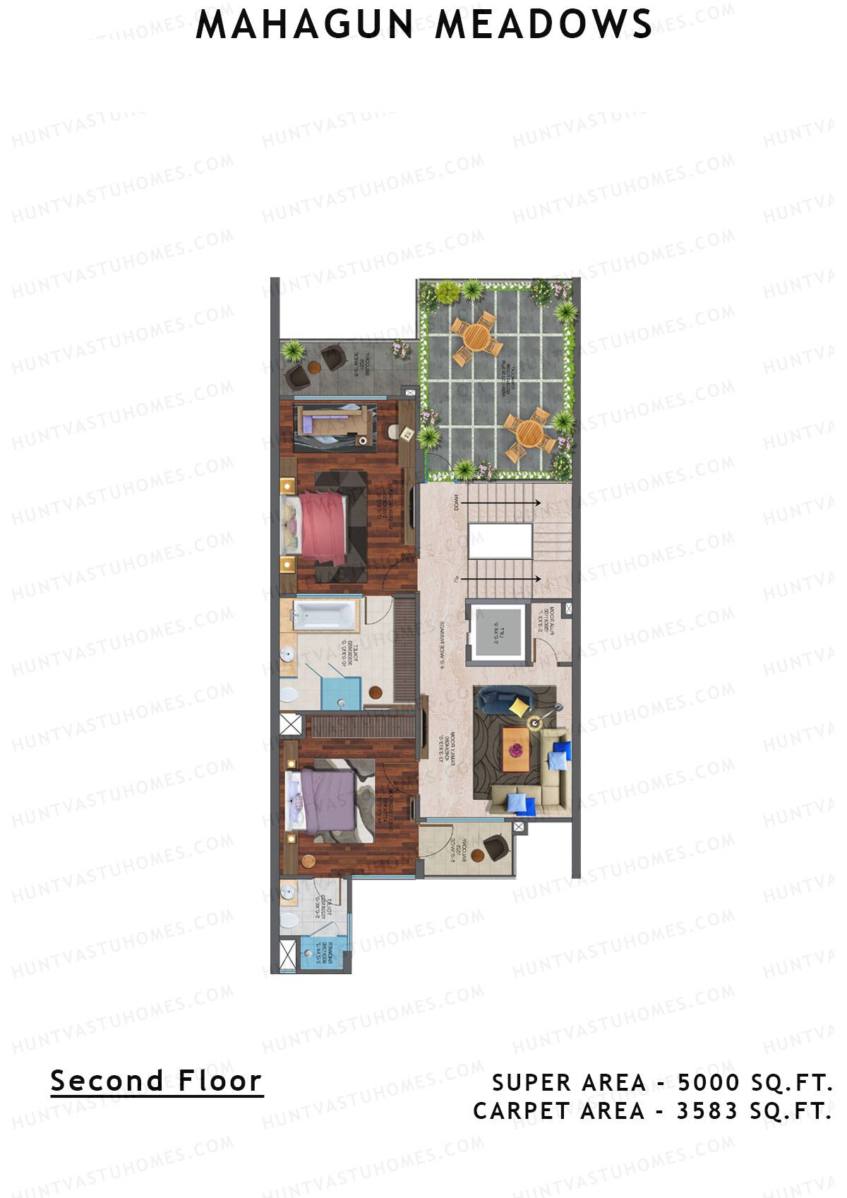 Mahagun Meadow Villa 18 to 29 Villa Floor Plan