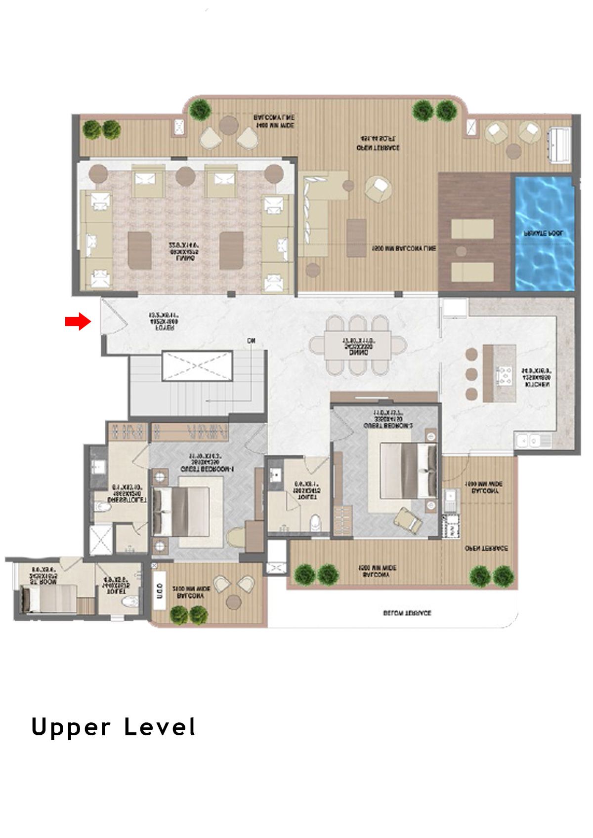 Mahagun Medalleo AMBER PALACE Wing 6,7 (Duplex ) Floor Plan