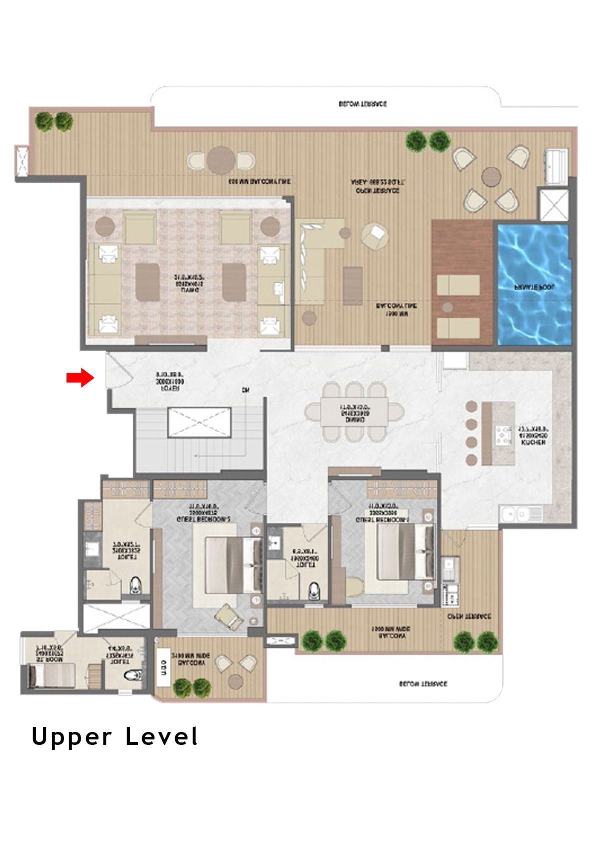 Mahagun Medalleo AMBER PALACE Wing 8,9,10 (Duplex ) Floor Plan