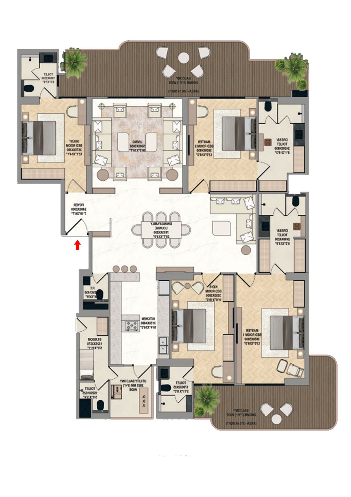 Mahagun Medalleo SAPPHIRE PALACE Wing 24 Floor Plan