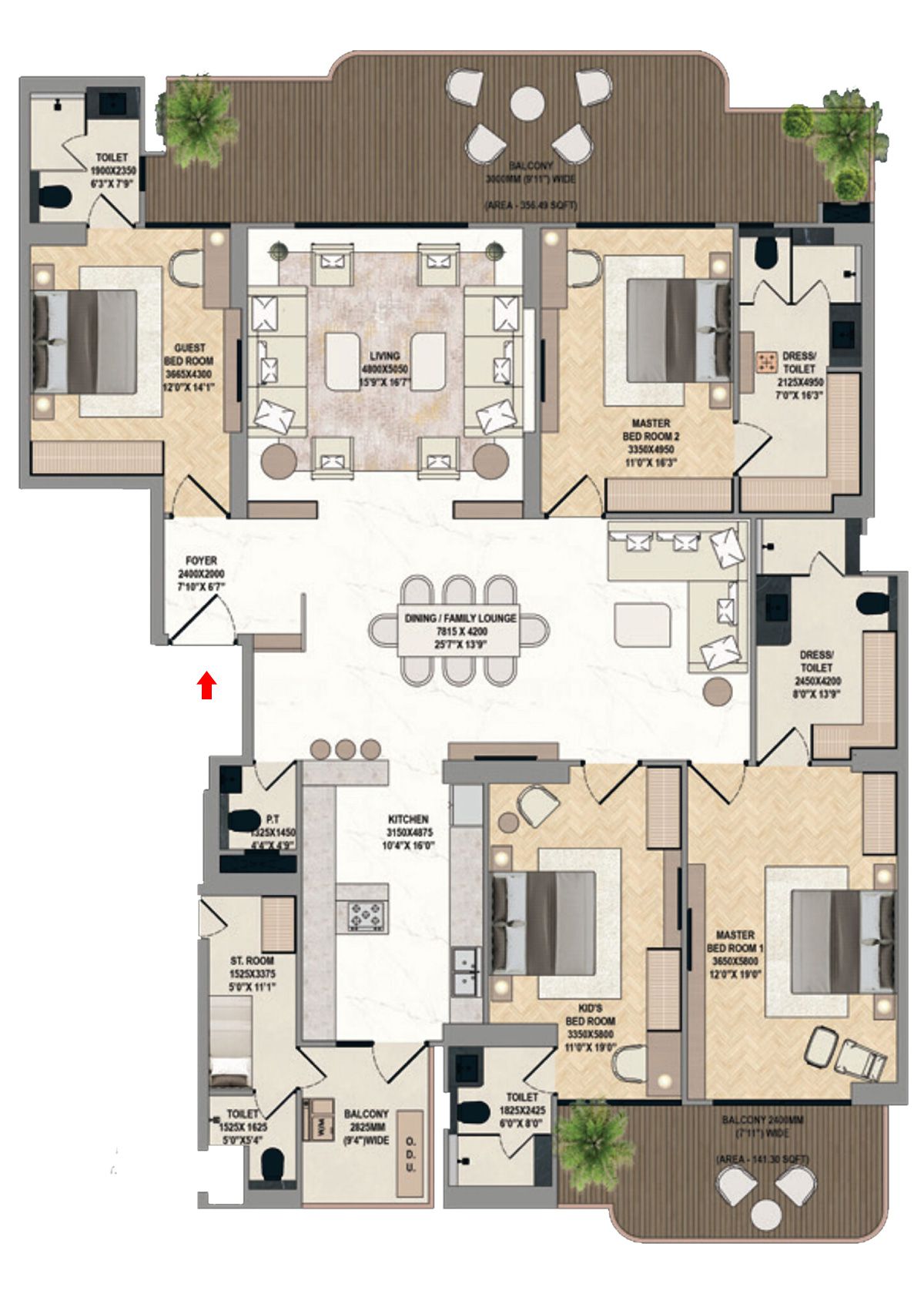 Mahagun Medalleo SAPPHIRE PALACE Wing 26 Floor Plan