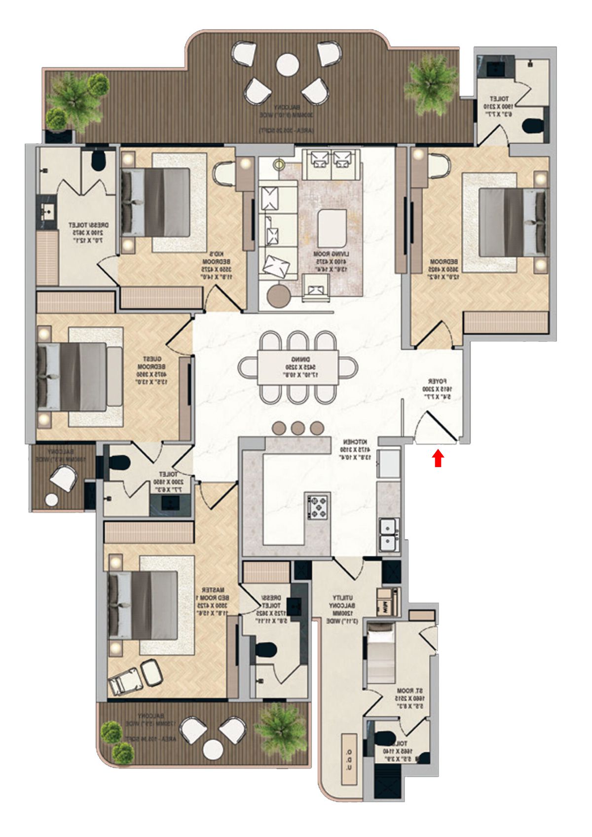 Mahagun Medalleo DIAMOND PALACE Wing 12 Floor Plan