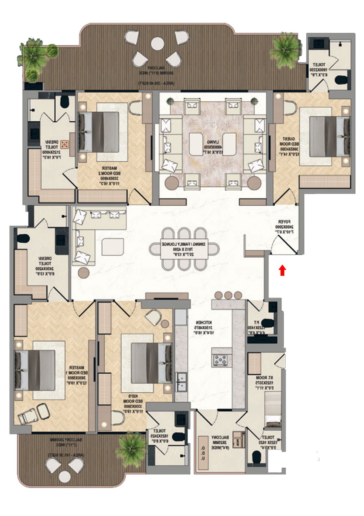 Mahagun Medalleo SAPPHIRE PALACE Wing 25 Floor Plan