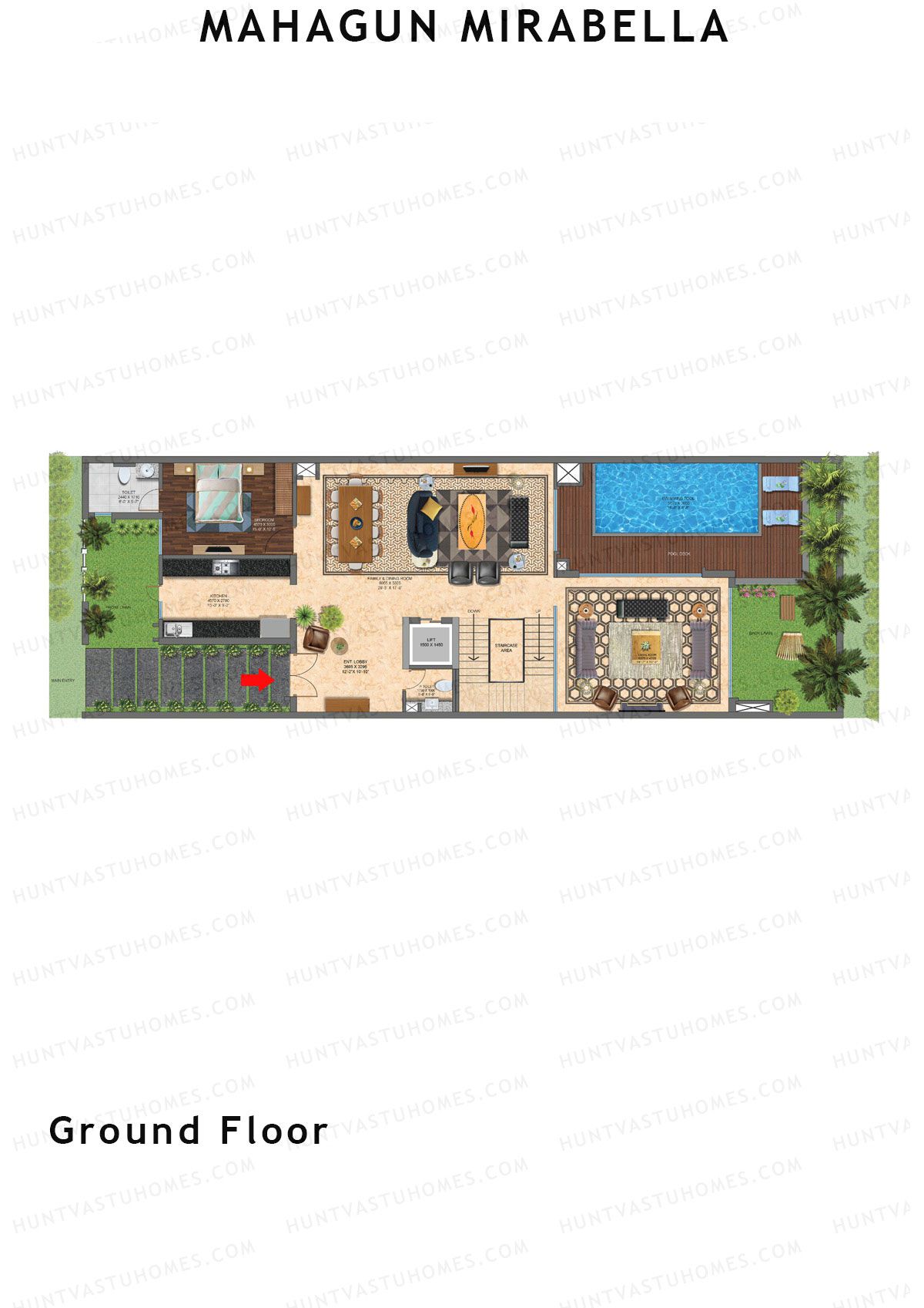 Mahagun Mirabella Villa Block V2 Unit 9 to 17 (Villa) Floor Plan