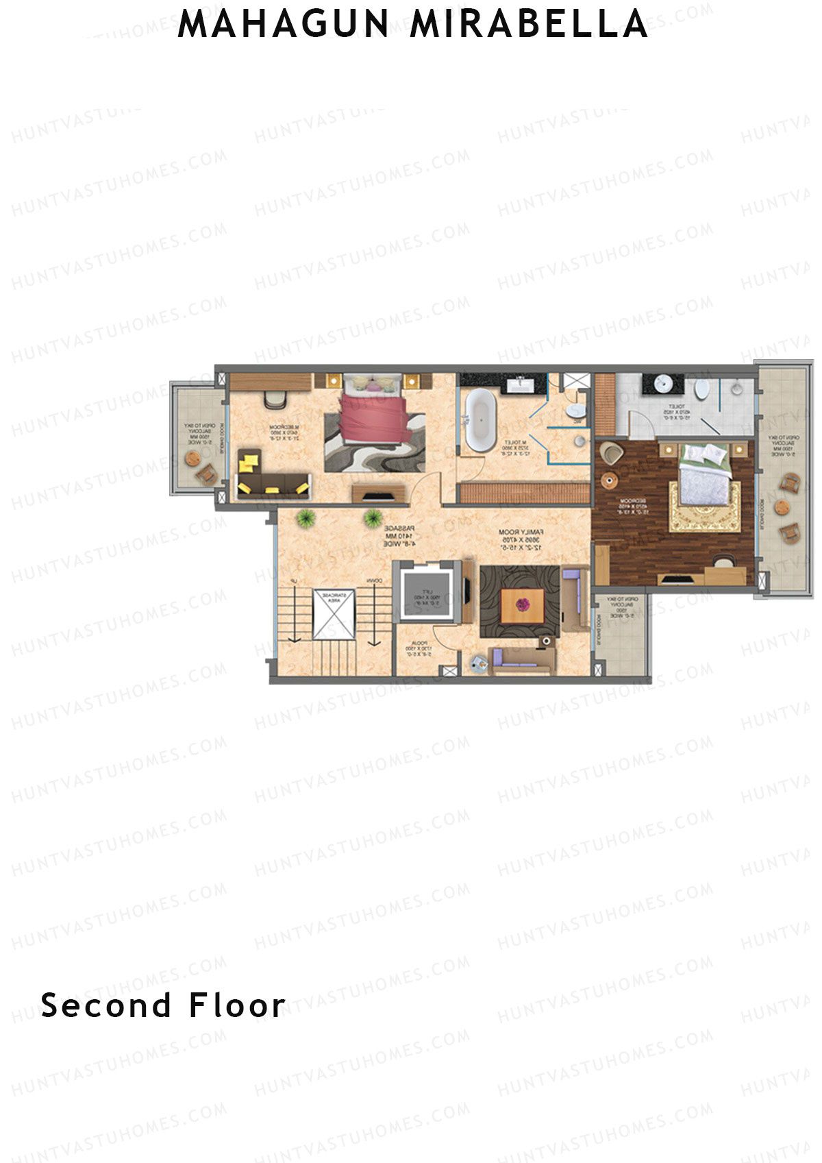 Mahagun Mirabella Villa Block V1 Unit 1 to 8 (Villa) Floor Plan