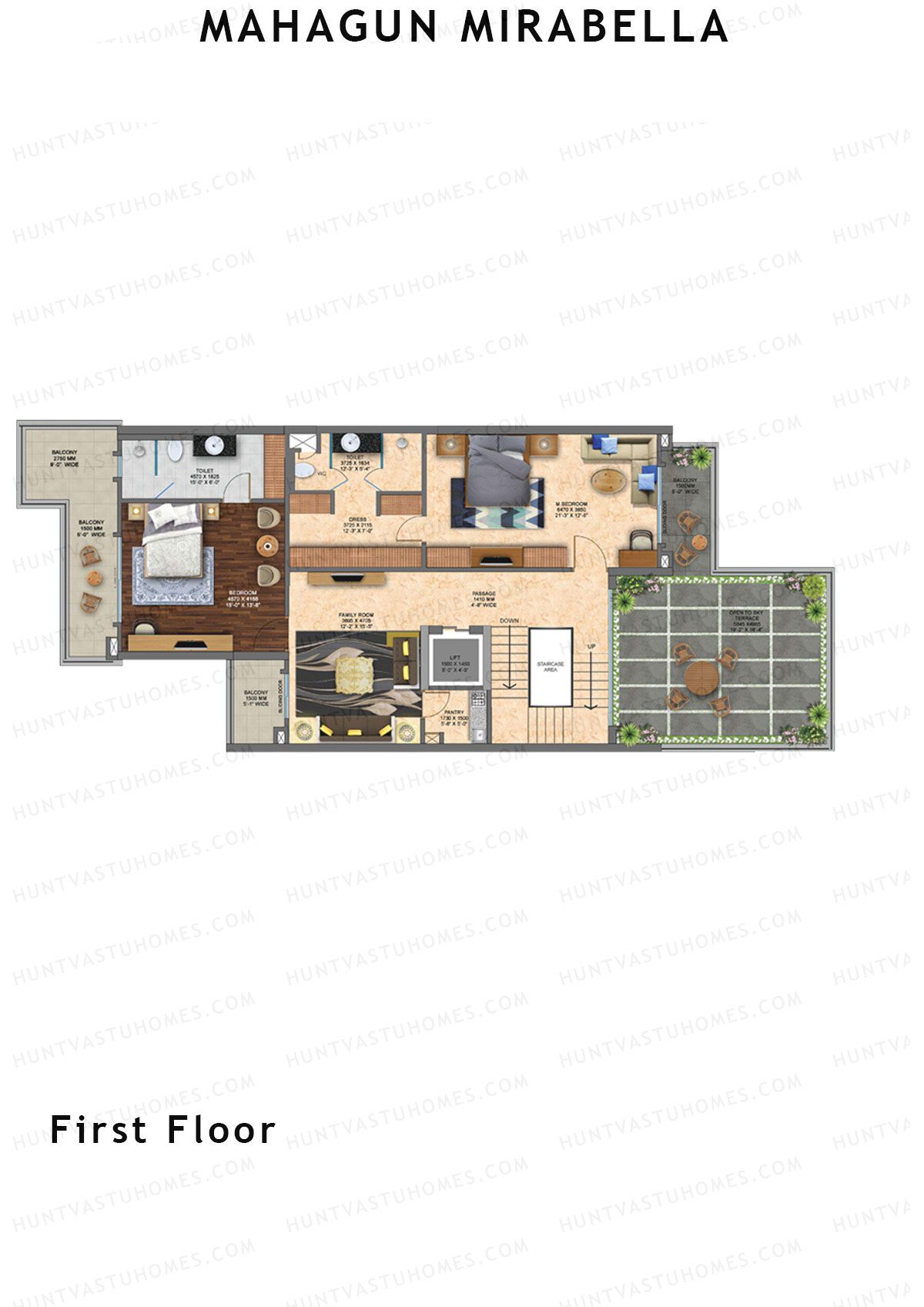 Mahagun Mirabella Villa Block V2 Unit 9 to 17 (Villa) Floor Plan