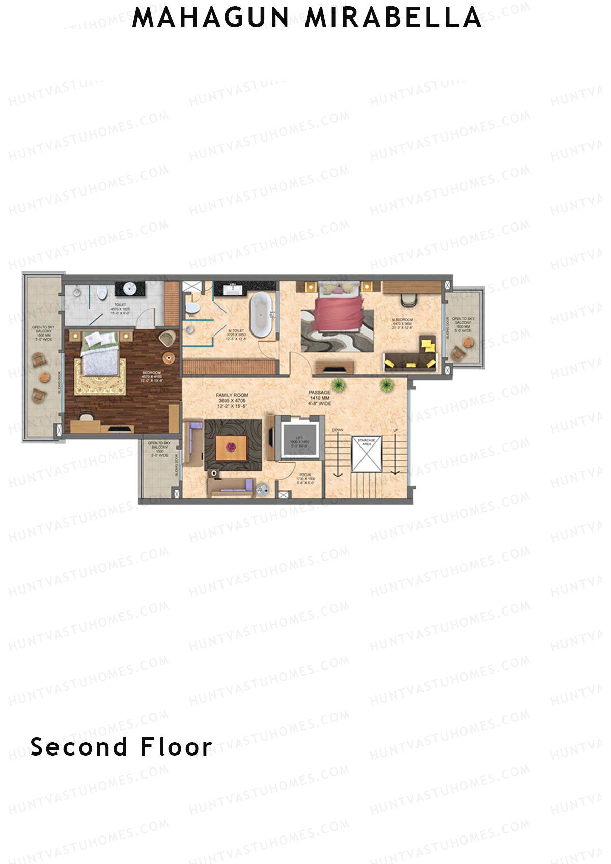 Mahagun Mirabella Villa Block V2 Unit 9 to 17 (Villa) Floor Plan