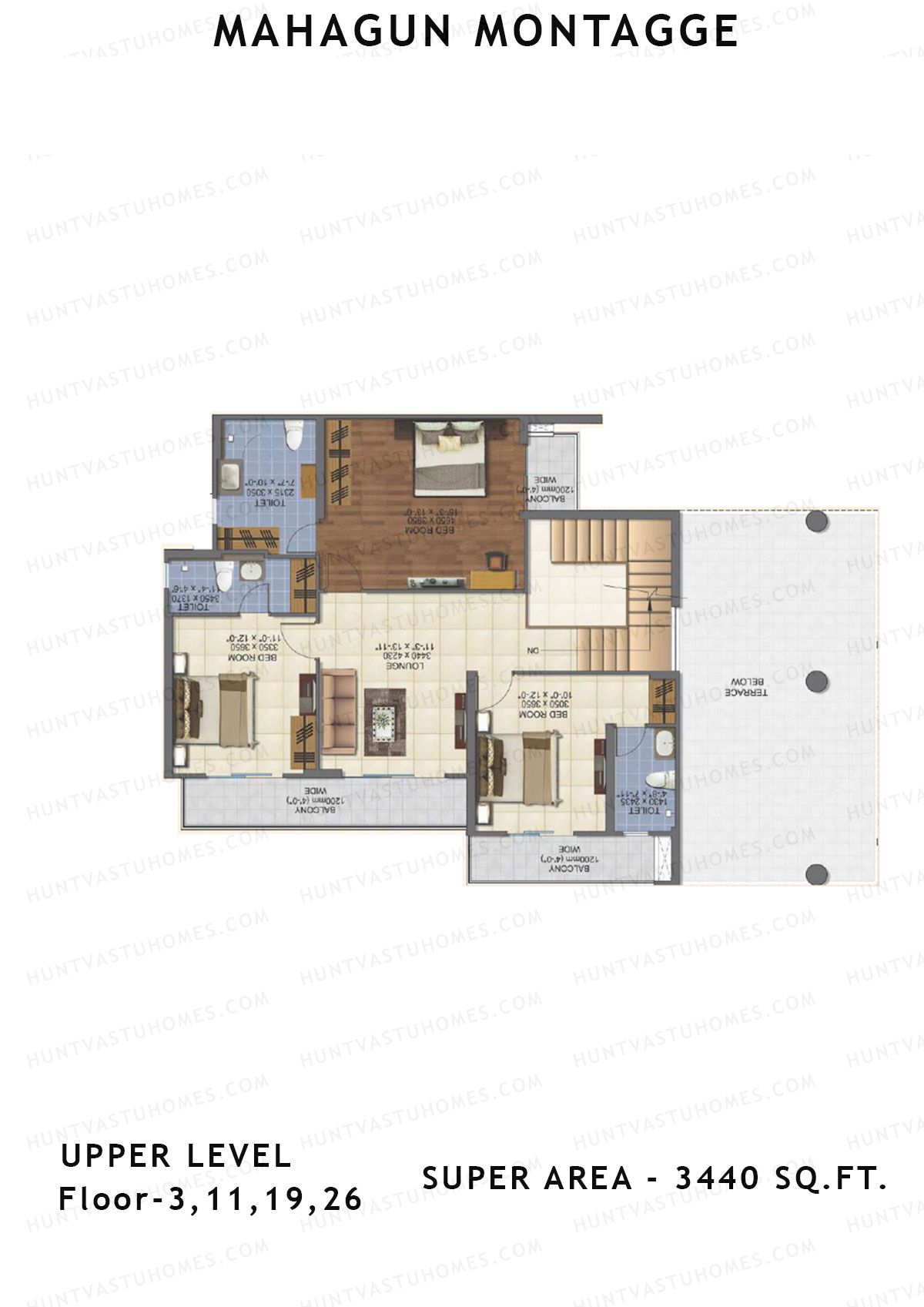 Mahagun Montagge ADVANTAGE Unit 05  (Duplex II) Floor Plan