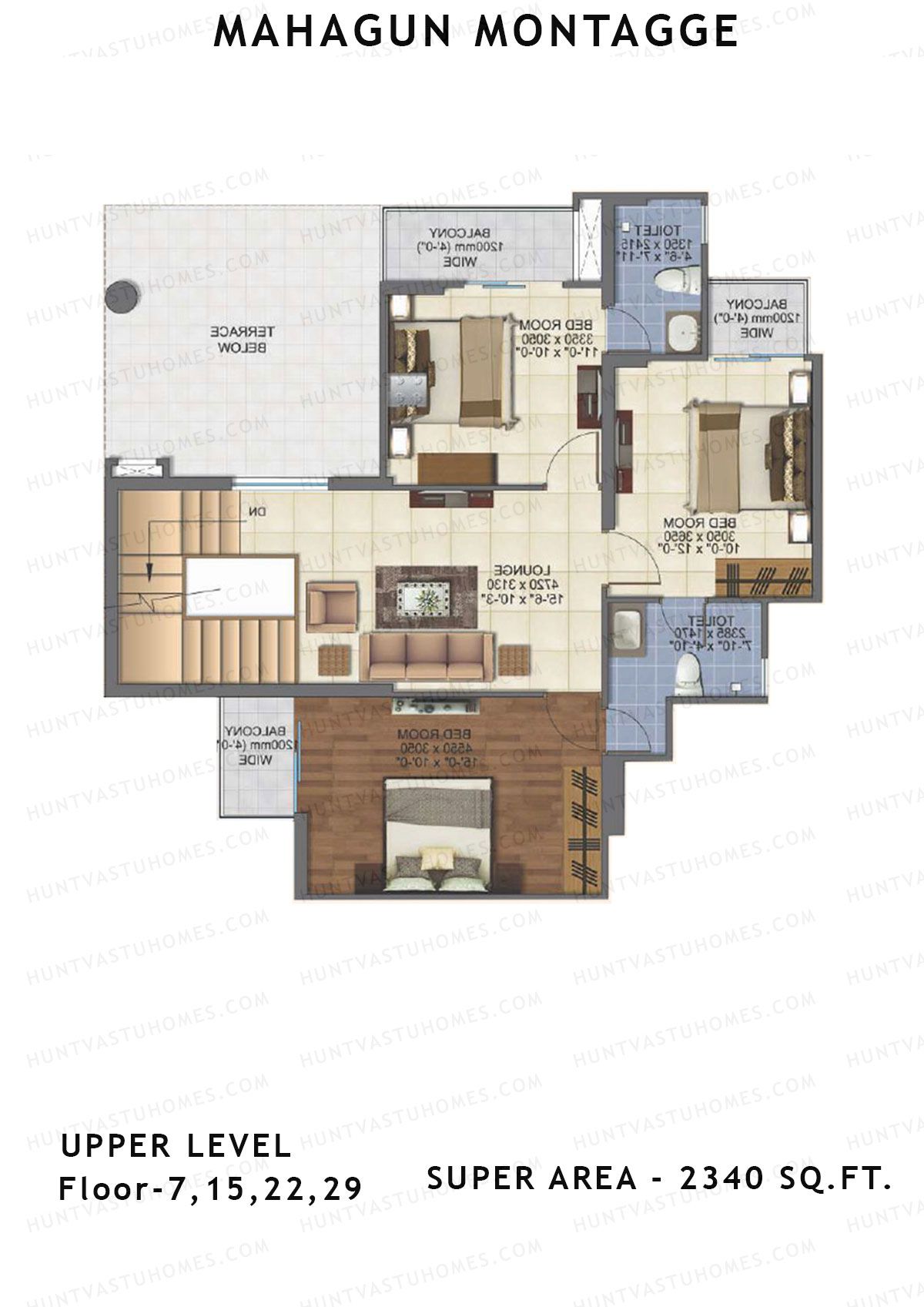Mahagun Montagge ADVANTAGE Unit 14  (Duplex I ) Floor Plan