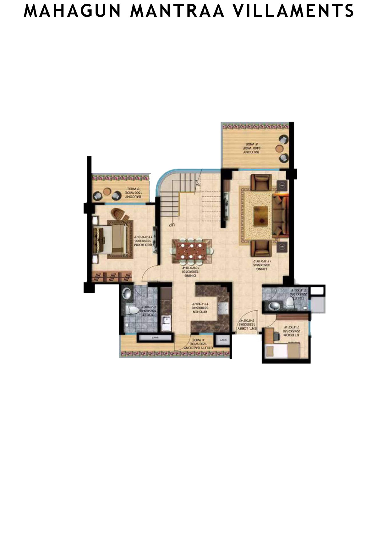 Mahagun Mantraa Villaments Villament Unit 46 (Penthouse) Floor Plan