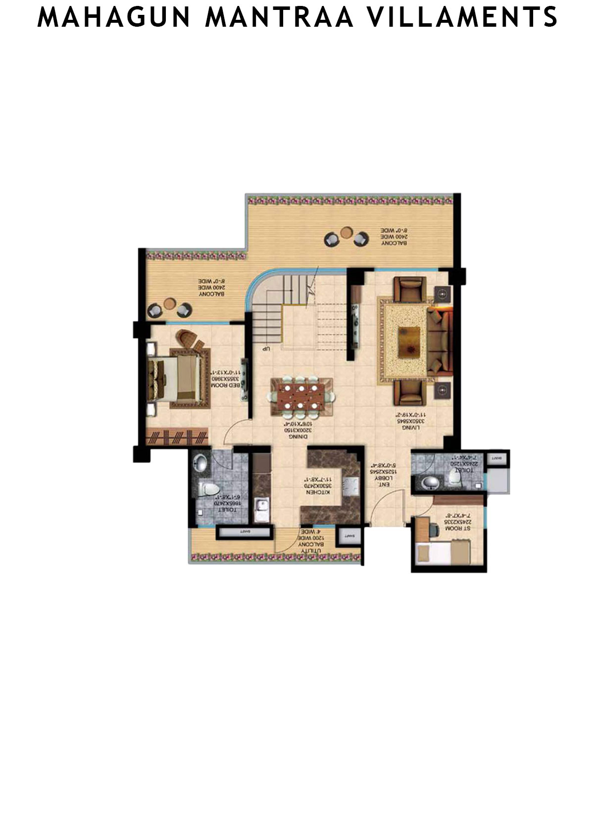Mahagun Mantraa Villaments Villament Unit 46 (Penthouse) Floor Plan
