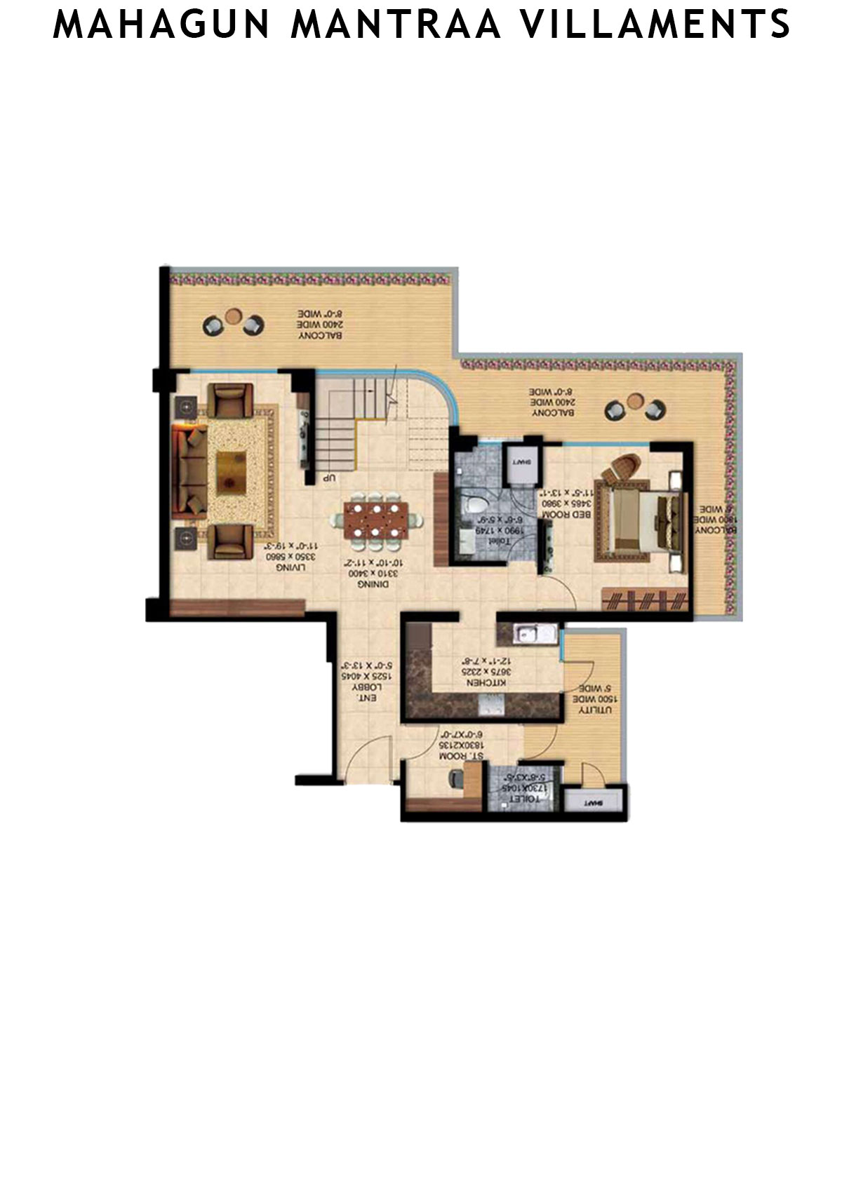 Mahagun Mantraa Villaments Villament Unit 47 (Penthouse) Floor Plan