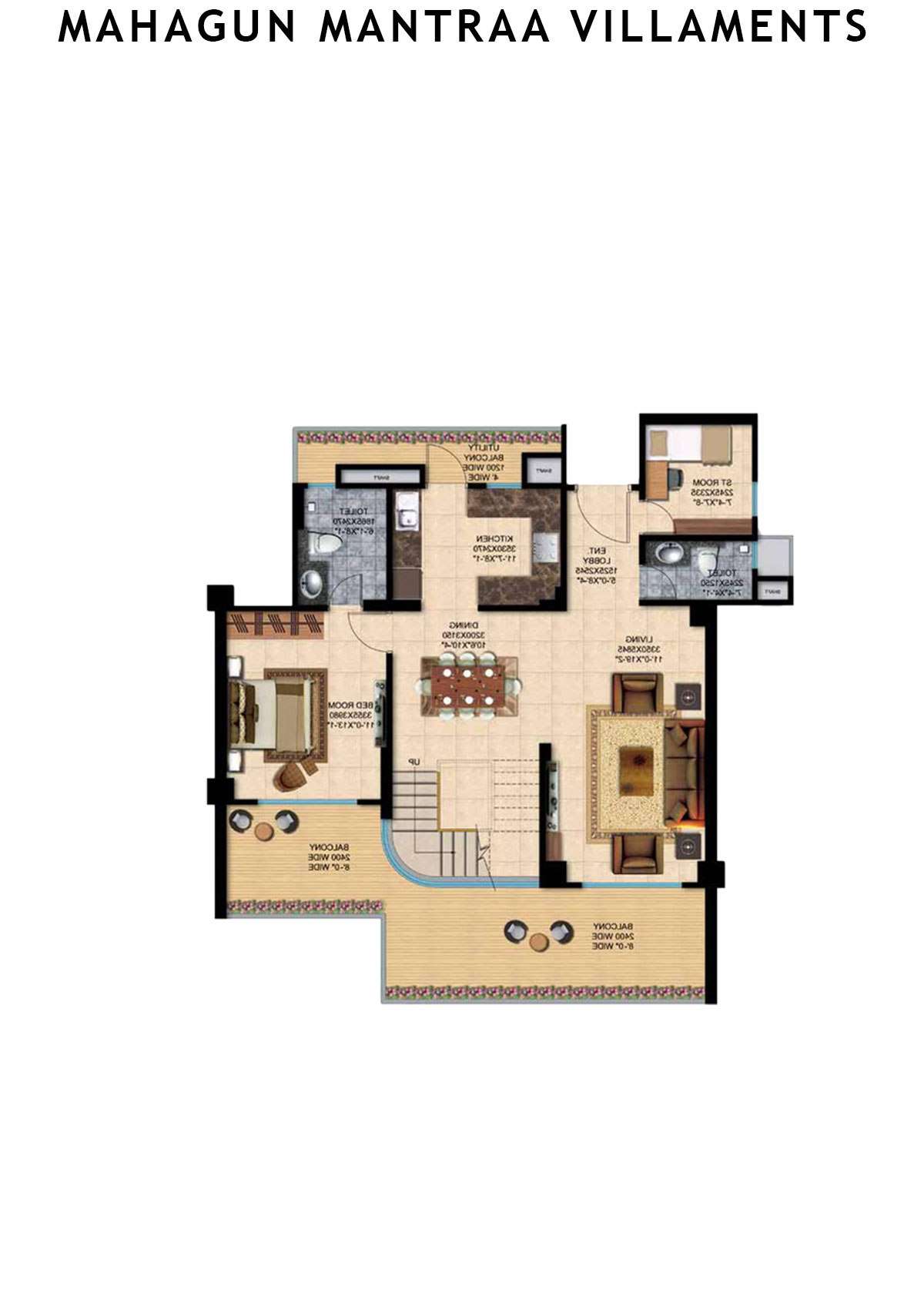 Mahagun Mantraa Villaments Villament Unit 49 (Penthouse) Floor Plan