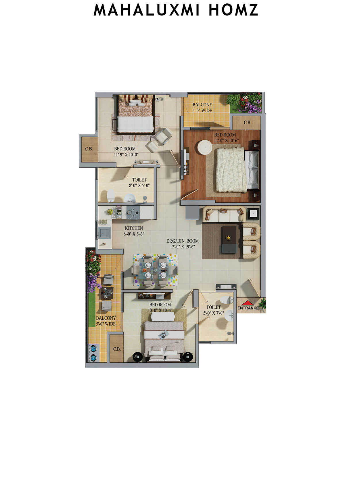 Mahaluxmi Homz Tower A Unit 1 Floor Plan