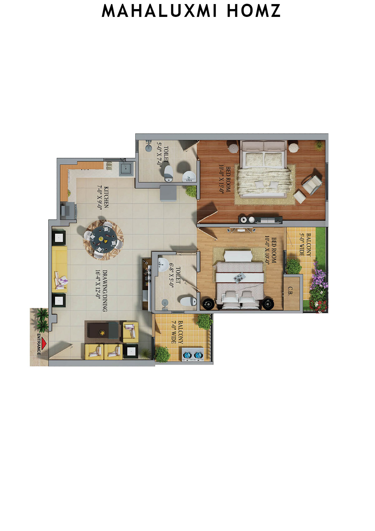Mahaluxmi Homz Tower A Unit 3 Floor Plan