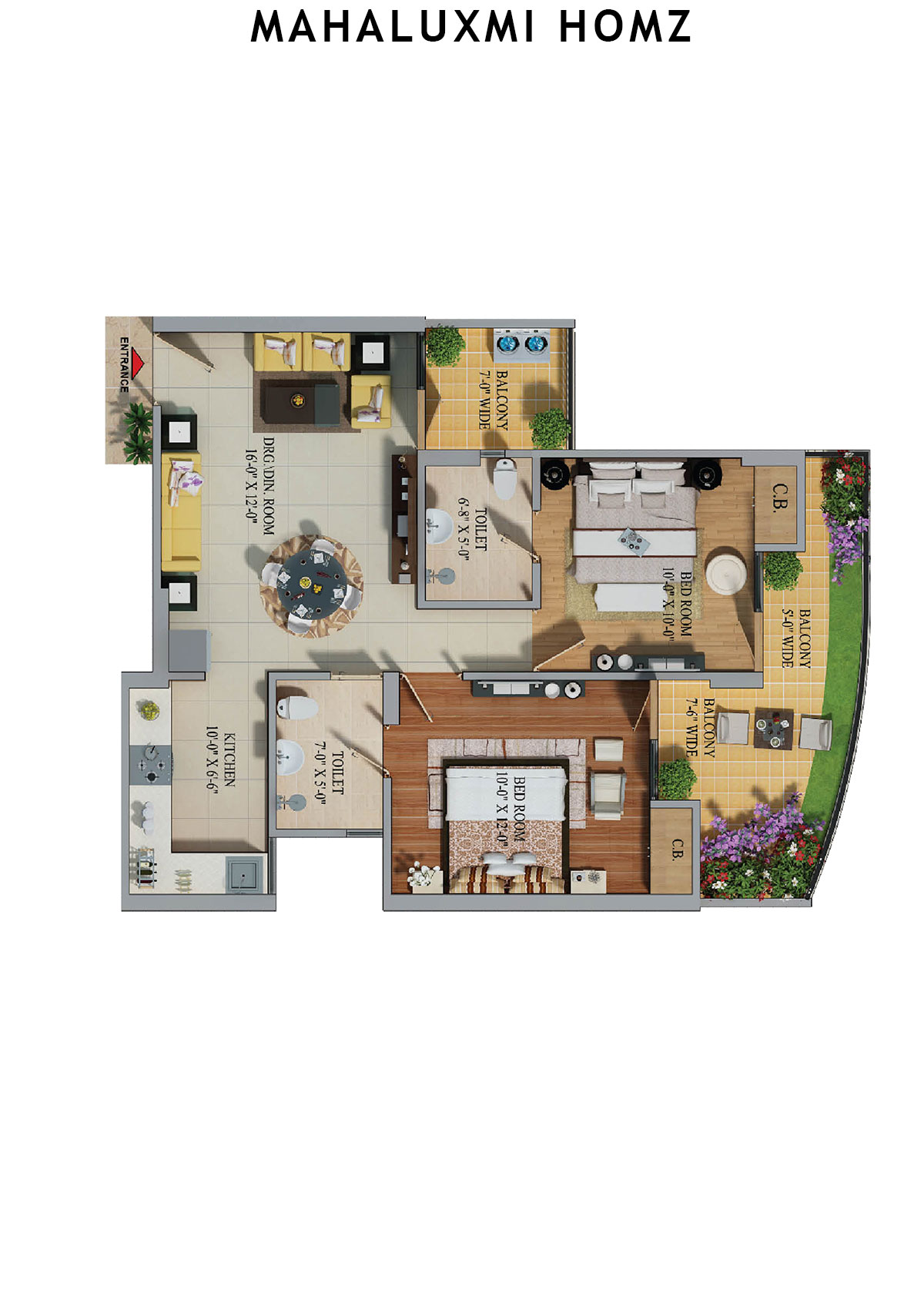 Mahaluxmi Homz Tower A Unit 4 Floor Plan