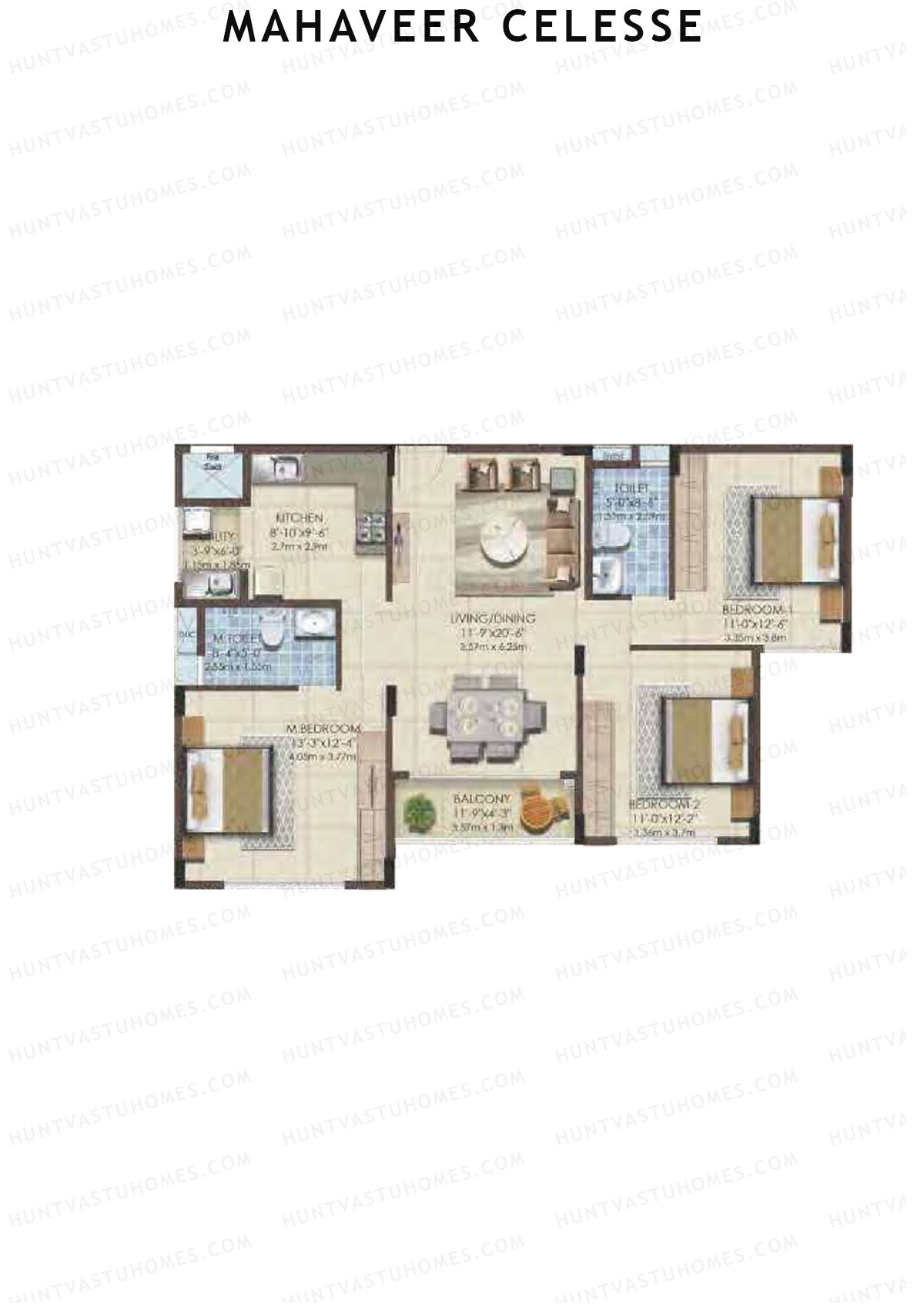 Mahaveer Celesse Block 6 Unit 2 Floor Plan