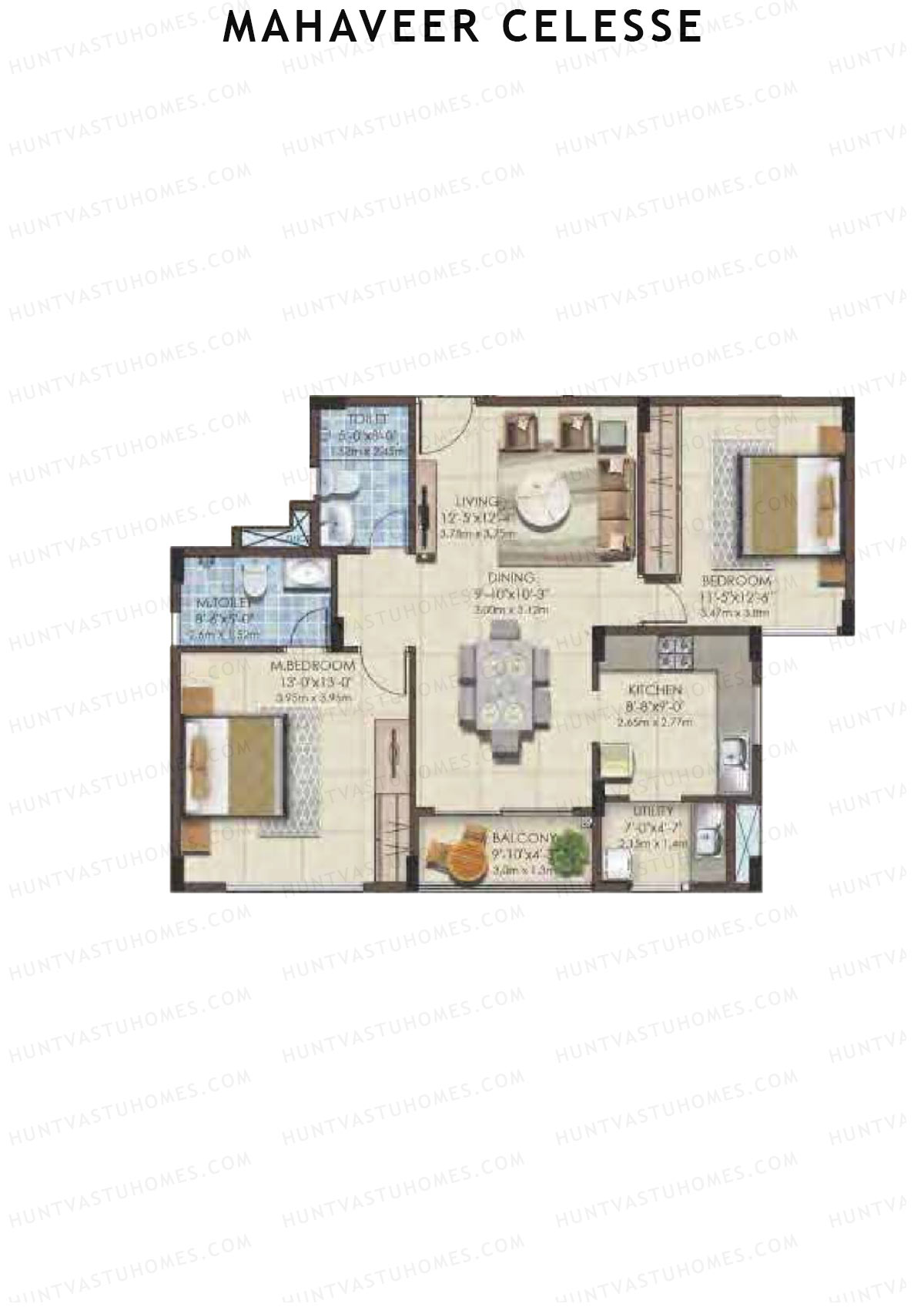 Mahaveer Celesse Block 7 Unit 6 Floor Plan