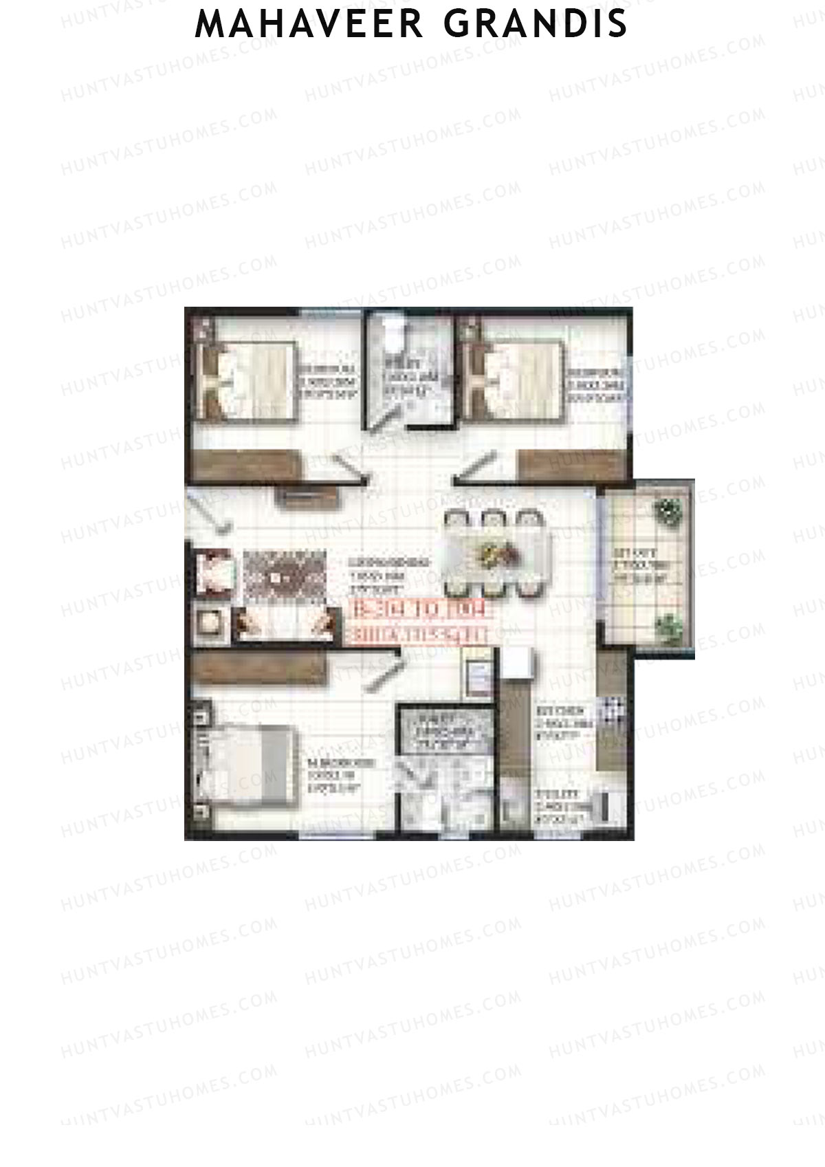 Mahaveer Grandis Tower A Unit 4 Floor Plan