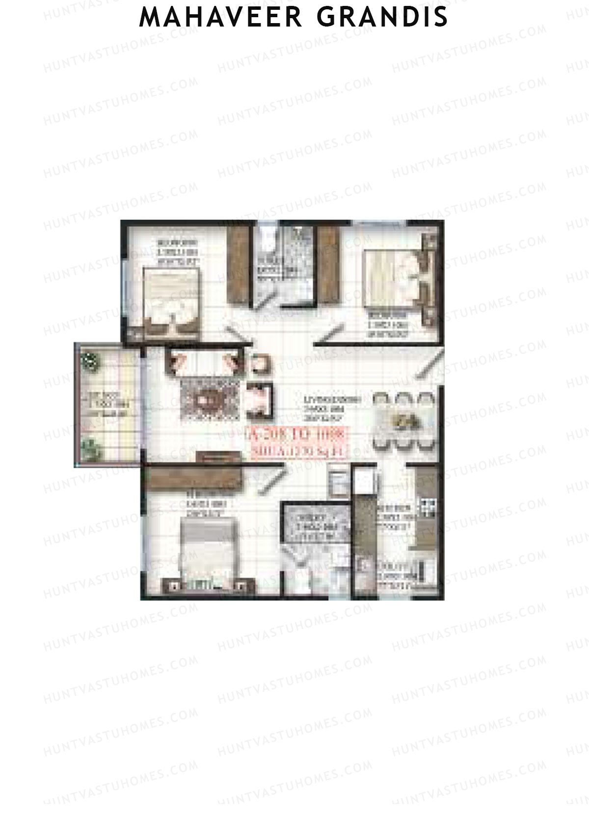 Mahaveer Grandis Tower A Unit 8 Floor Plan