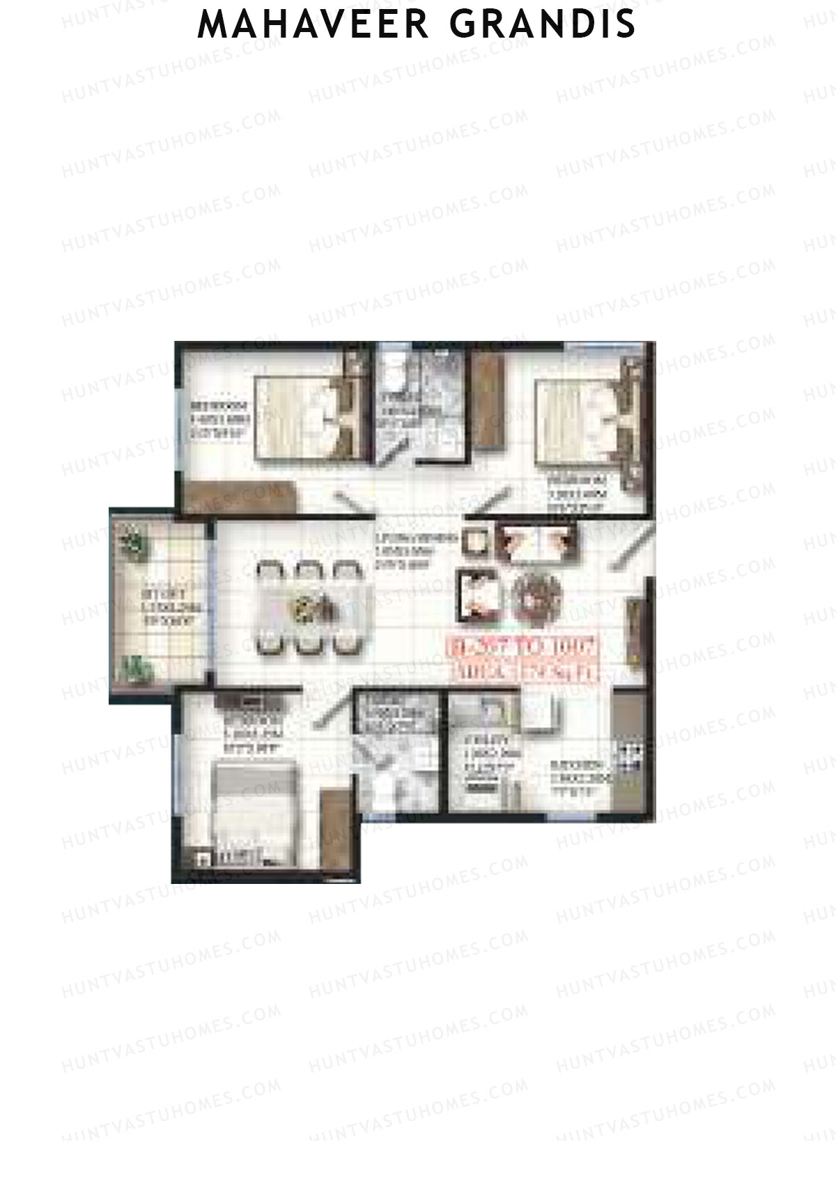 Mahaveer Grandis Tower B Unit 7 Floor Plan