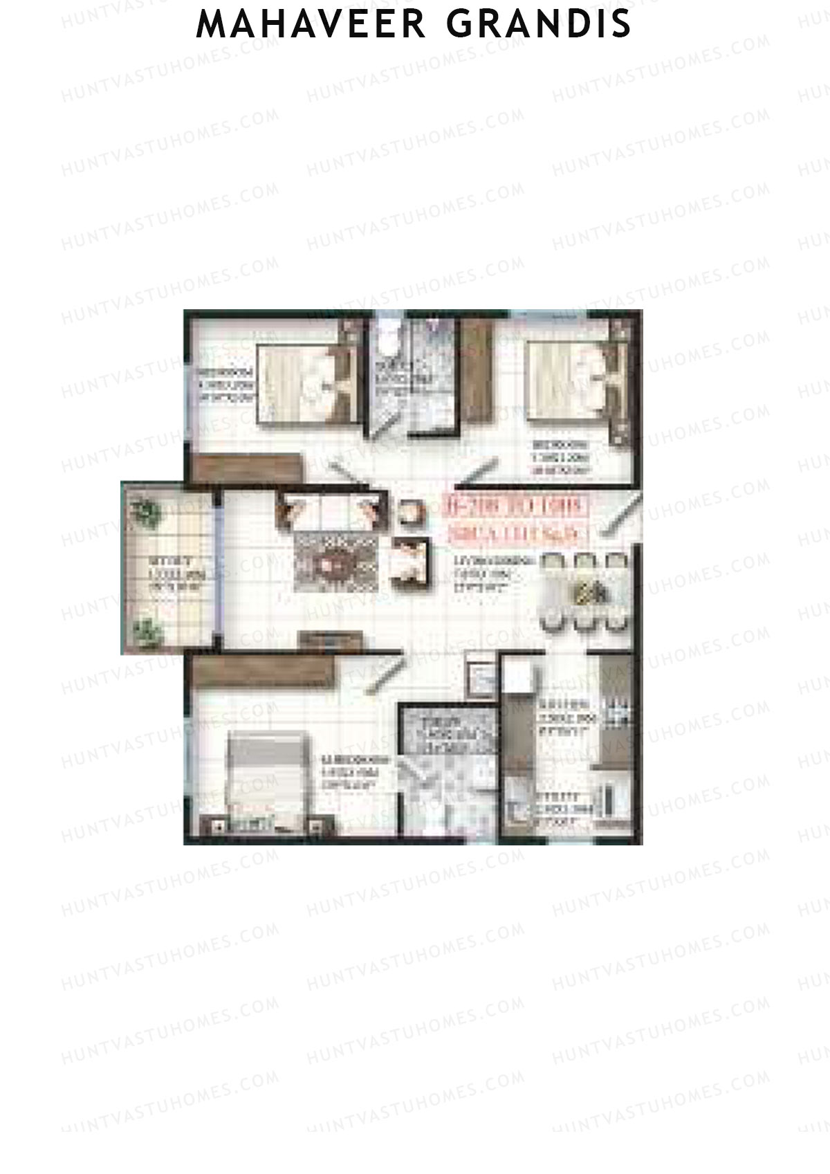 Mahaveer Grandis Tower B Unit 8 Floor Plan
