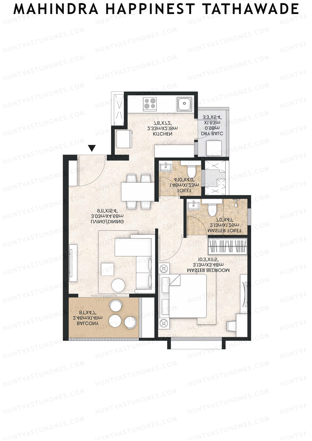 Mahindra Happinest Tathawade Tower F Unit 4 Floor Plan