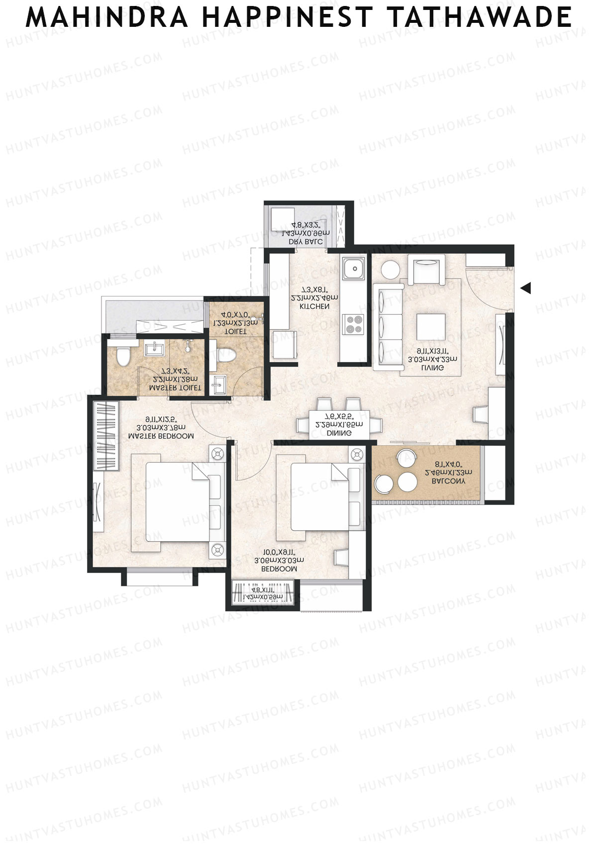 Mahindra Happinest Tathawade Tower F Unit 5 Floor Plan