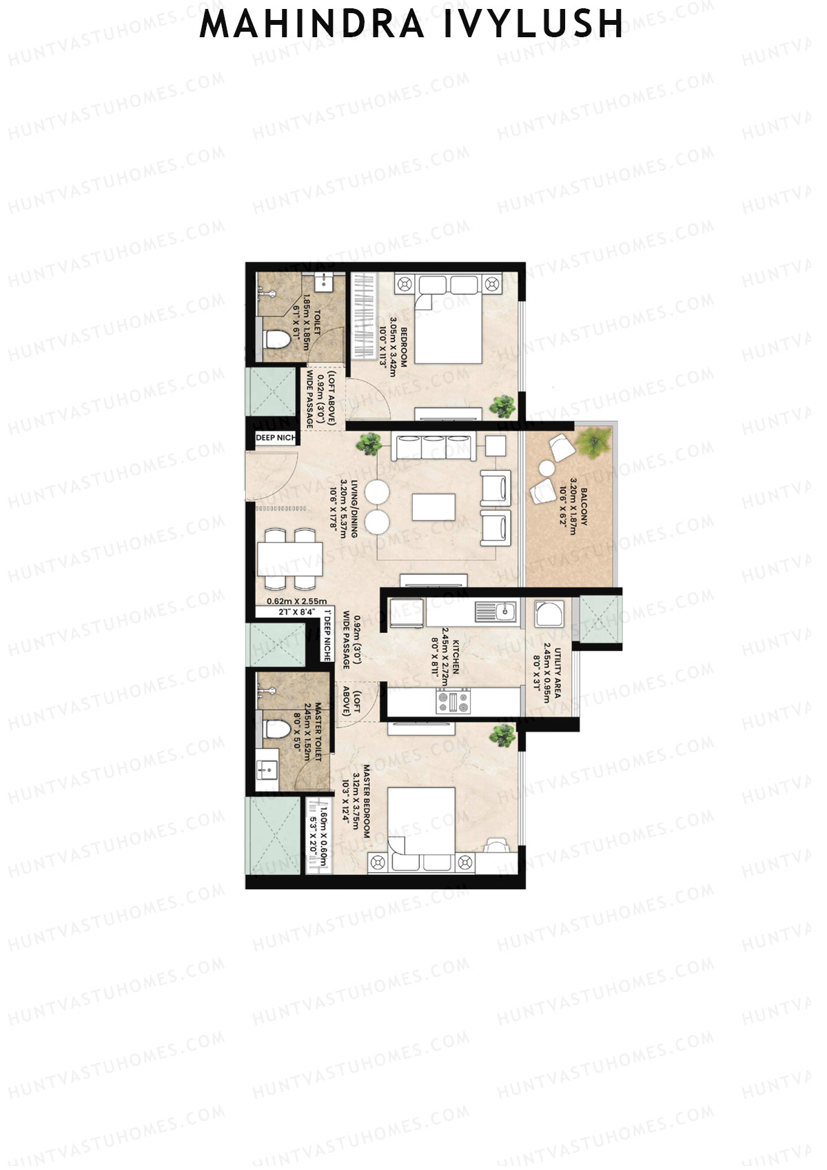 Mahindra IvyLush Tower A Unit 4 Floor Plan
