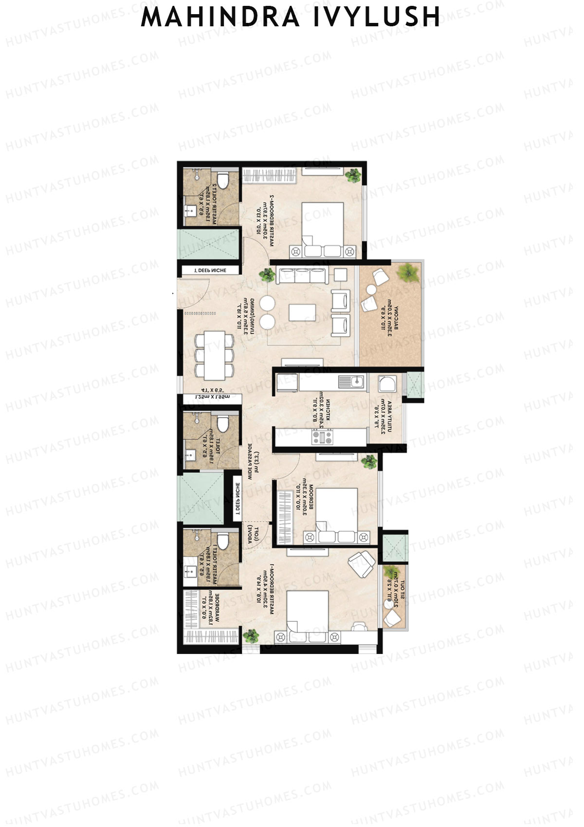 Mahindra IvyLush Tower A Unit 6 Floor Plan