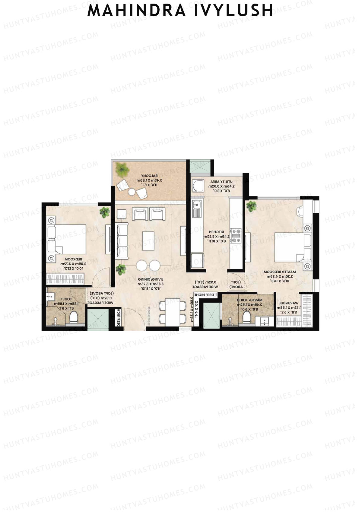 Mahindra IvyLush Tower B Unit 6 Floor Plan