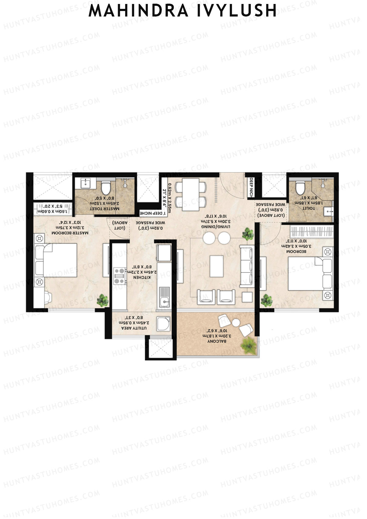 Mahindra IvyLush Tower C Unit 4 Floor Plan