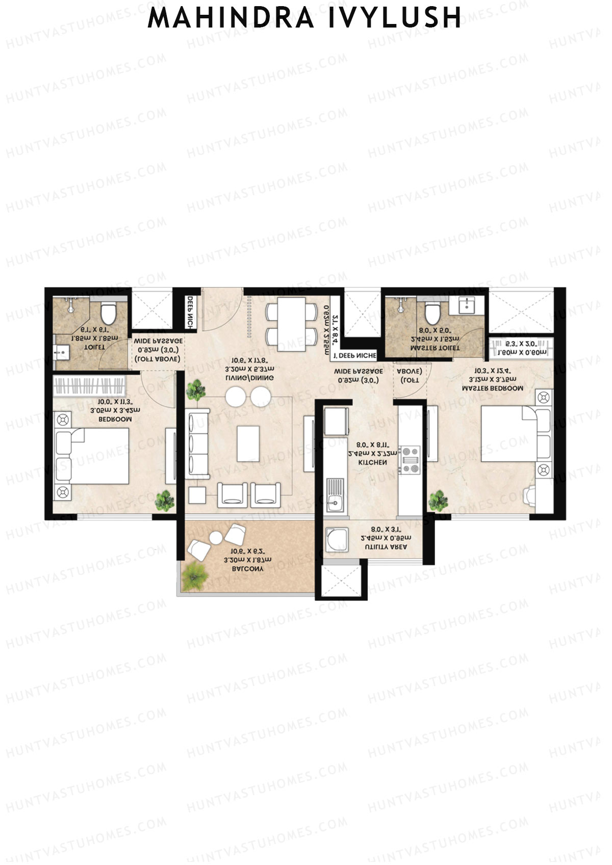 Mahindra IvyLush Tower C Unit 5 Floor Plan