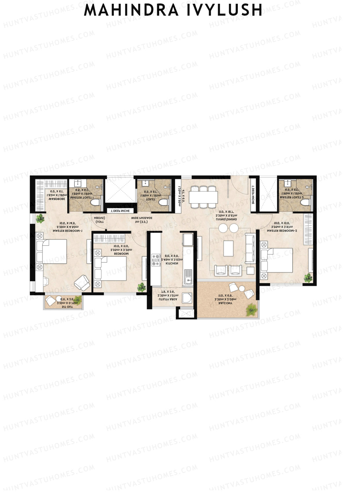 Mahindra IvyLush Tower C Unit 6 Floor Plan