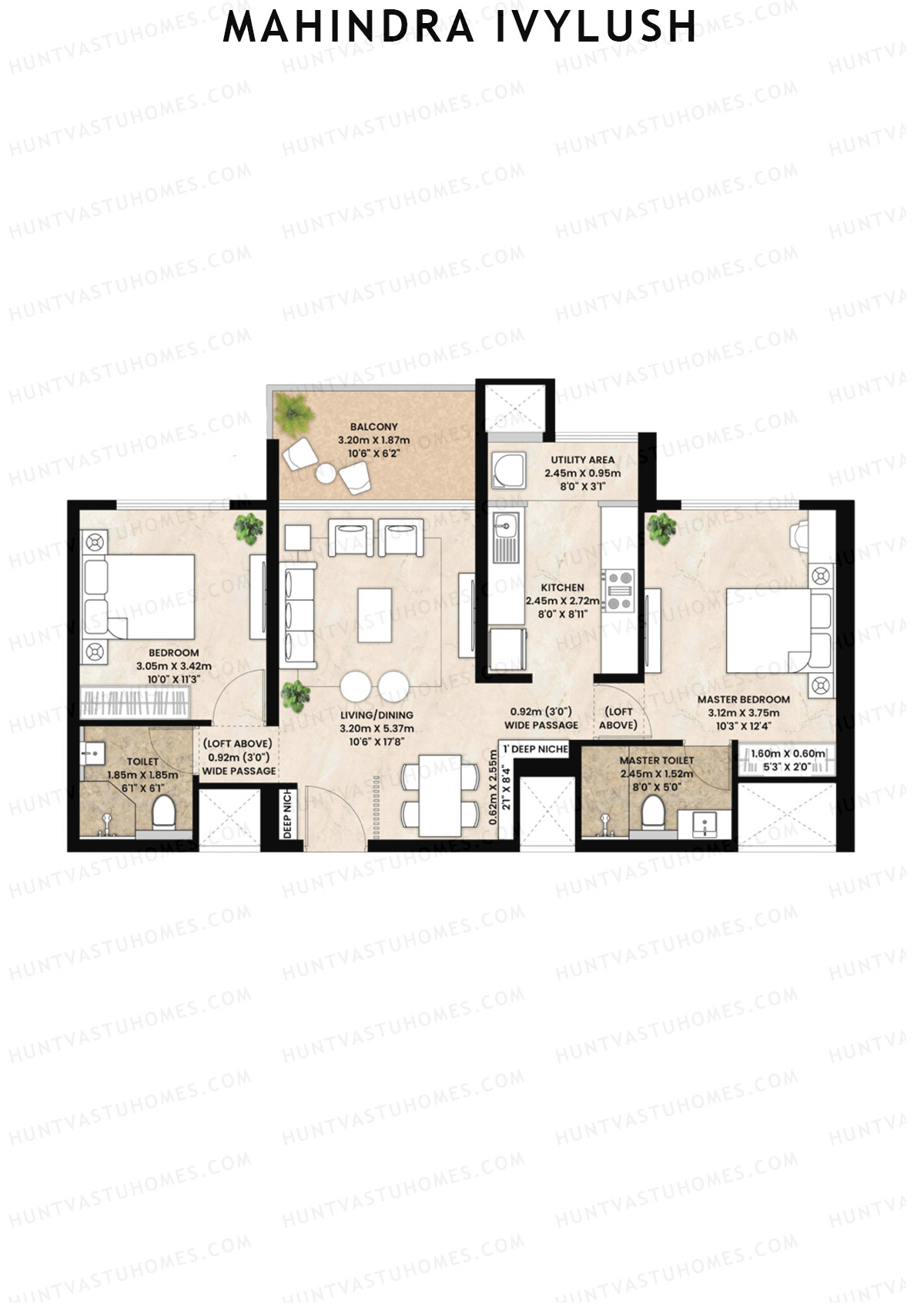 Mahindra IvyLush Tower C Unit 8 Floor Plan