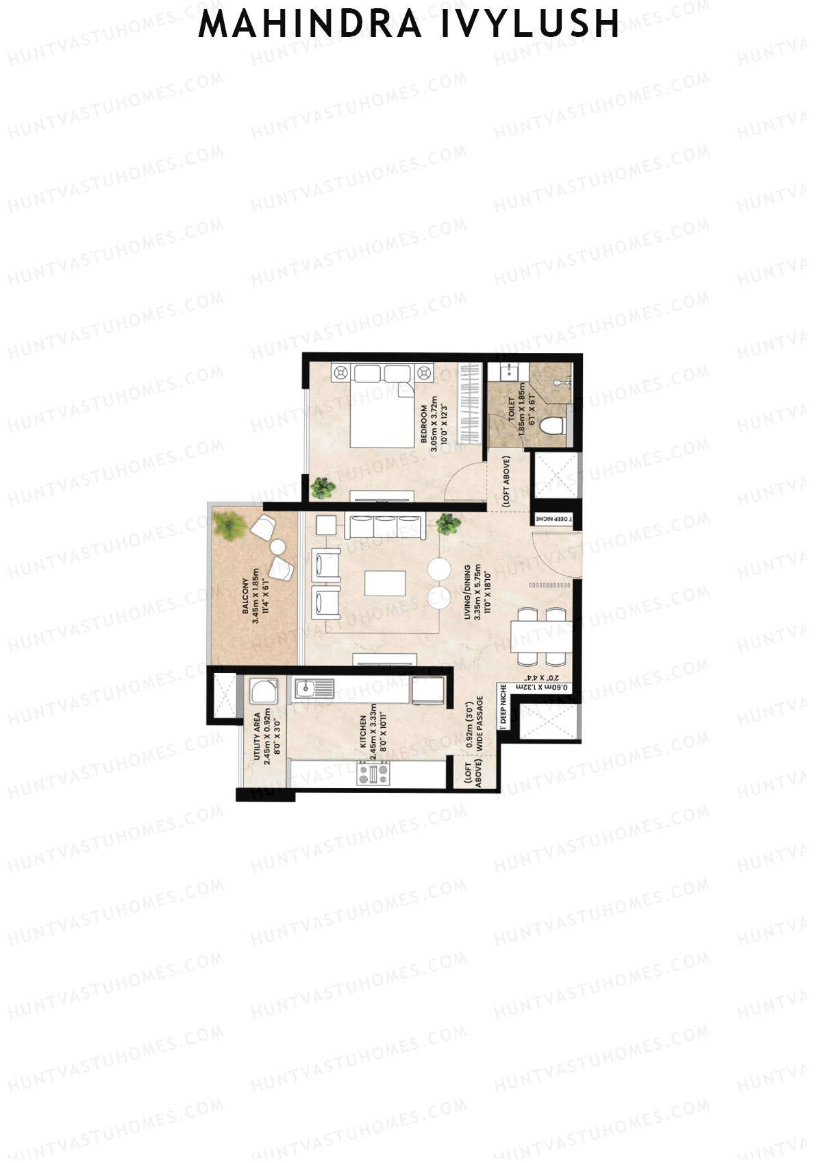 Mahindra IvyLush Tower D Unit 5 Floor Plan