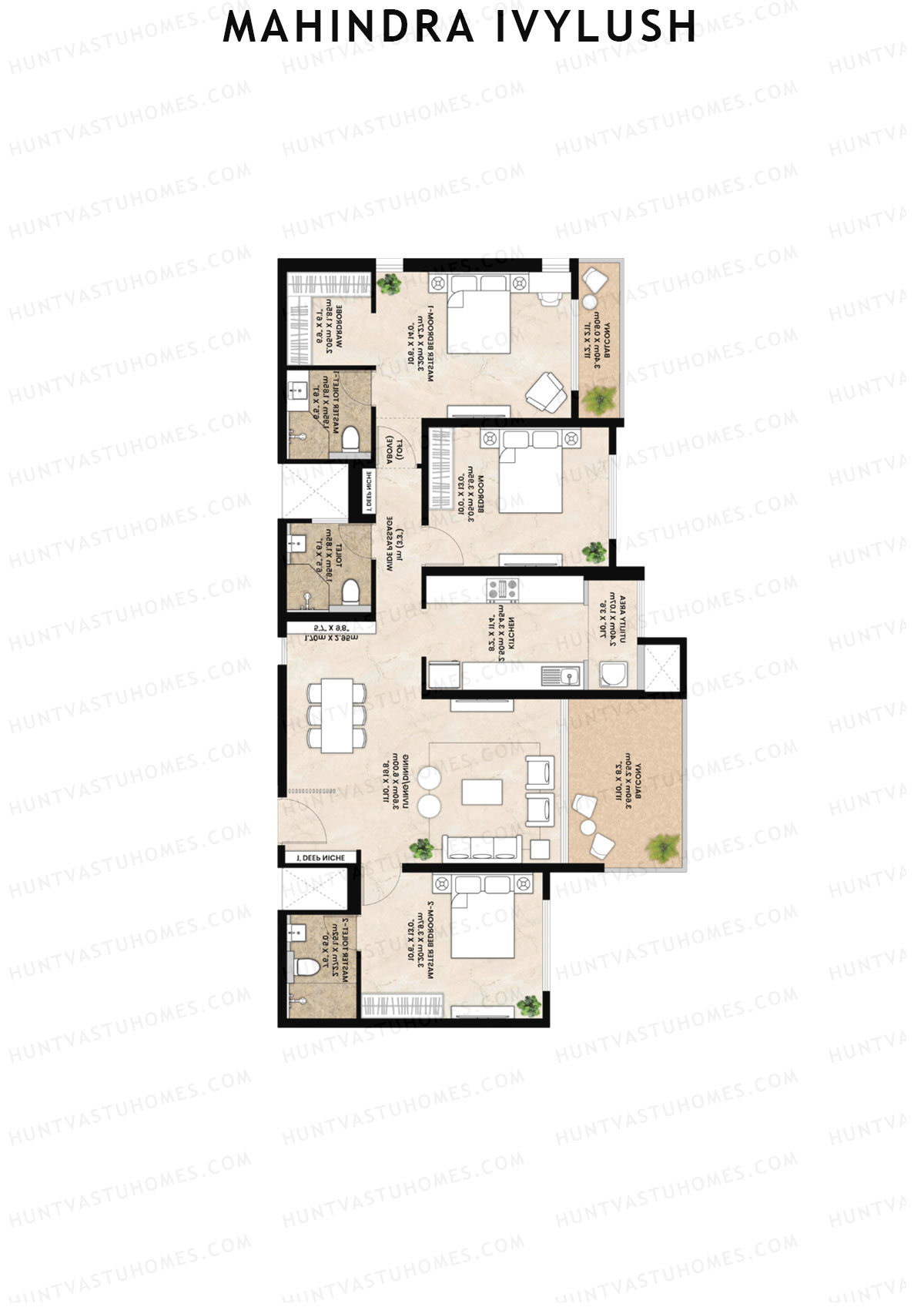 Mahindra IvyLush Tower D Unit 7 Floor Plan